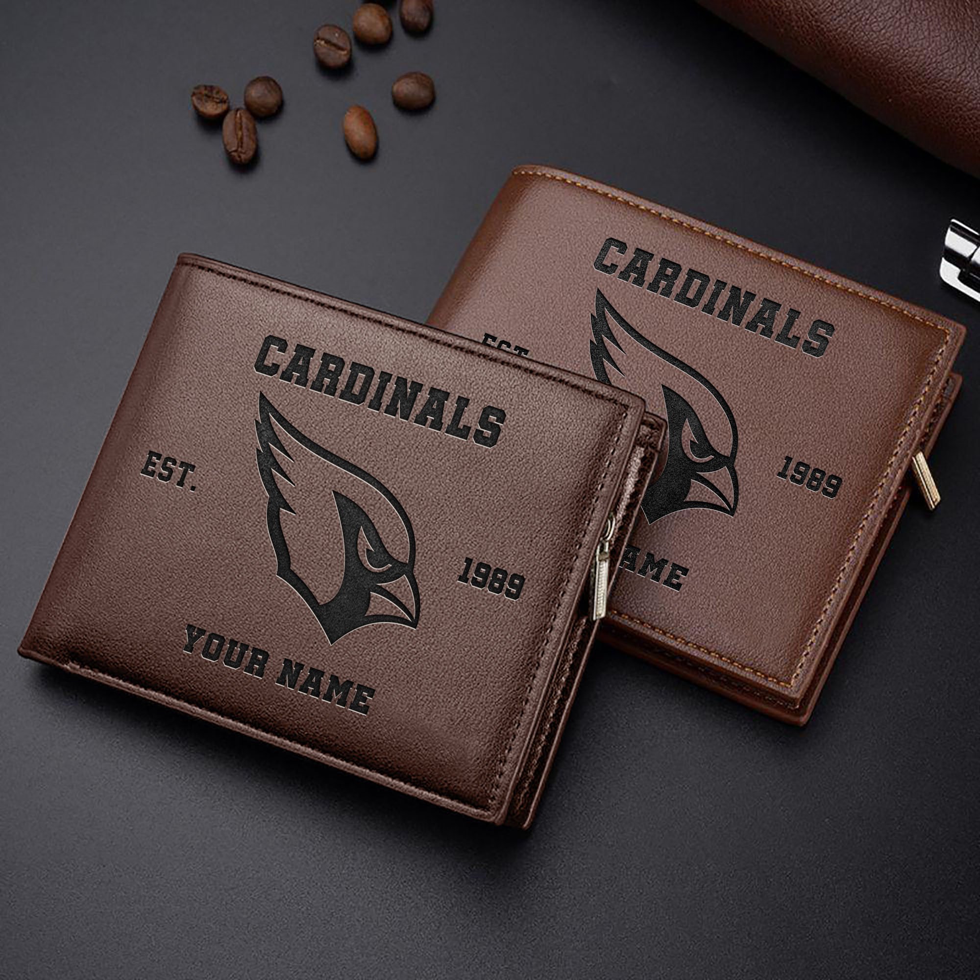 Arizona Cardinals Engraved Men Wallet Custom Your Name, Sport Men Wallet, Gift For Sport Lovers ETRG-59272