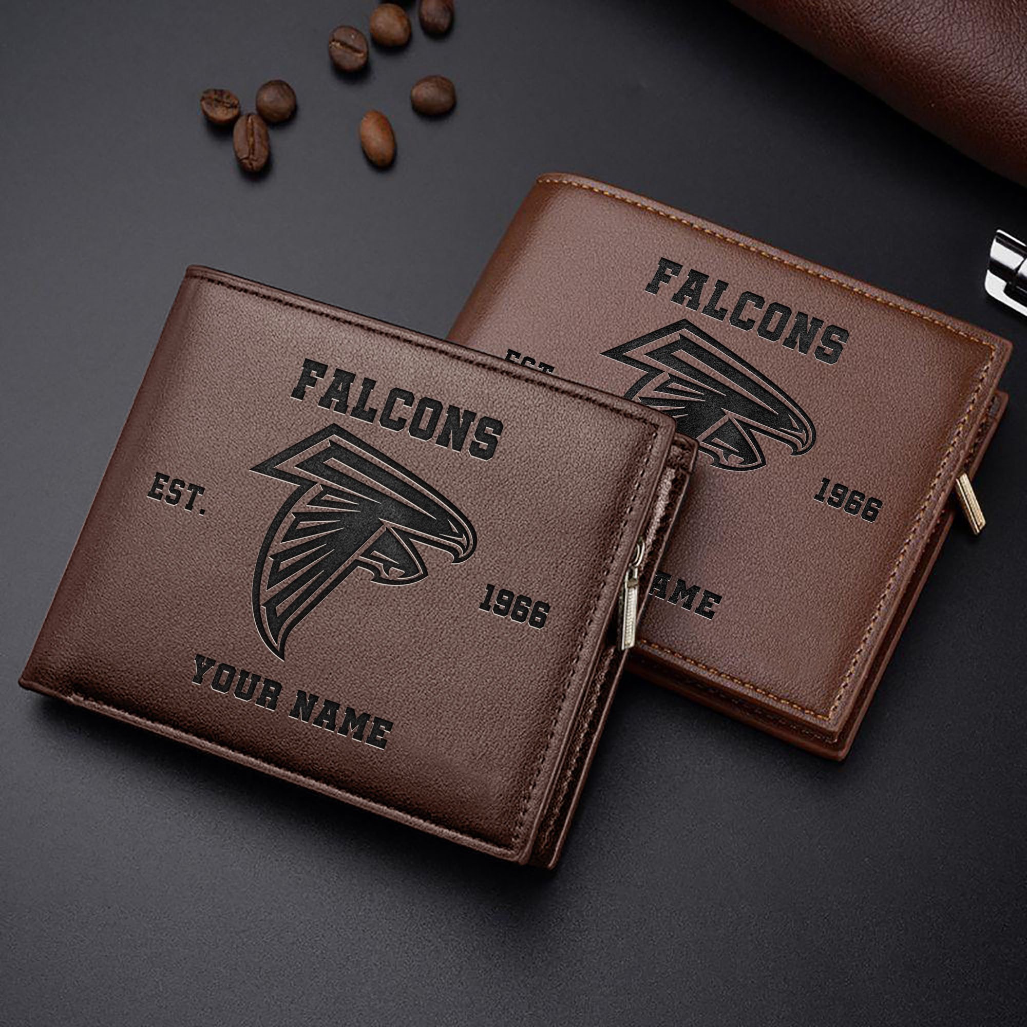 Atlanta Falcons Engraved Men Wallet Custom Your Name, Sport Men Wallet, Gift For Sport Lovers ETRG-59272