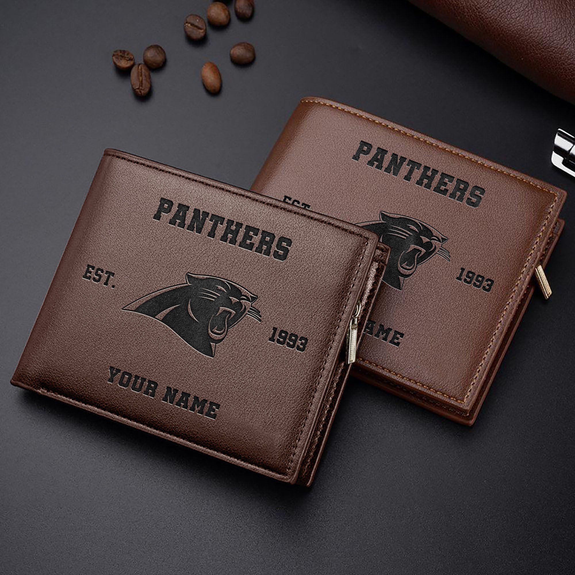 Carolina Panthers Engraved Men Wallet Custom Your Name, Sport Men Wallet, Gift For Sport Lovers ETRG-59272