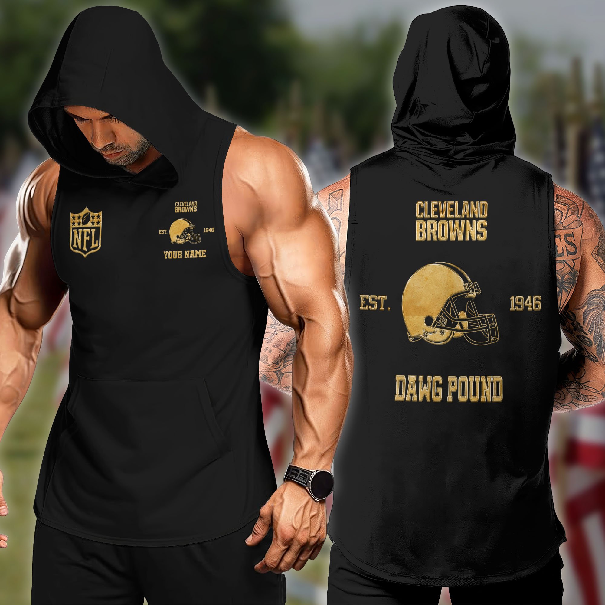 Cleveland Browns Hoodie Tanktop Custom Your Name, Football Team Hoodie Tanktop, Gift For Football Lovers ETRG-58920