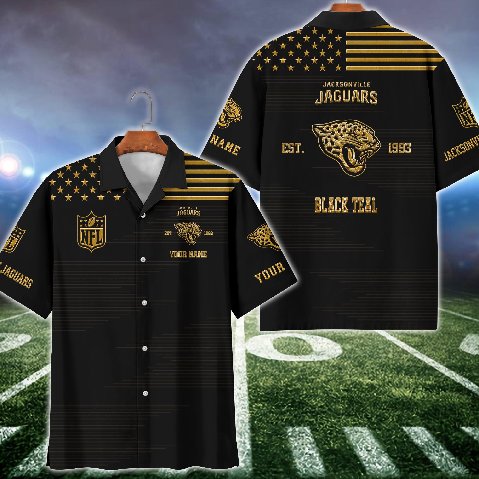 Jacksonville Jaguars Hawaii Shirt Custom Your Name, Sport Team Shirts, Sport Lover Gifts ETRG-59419