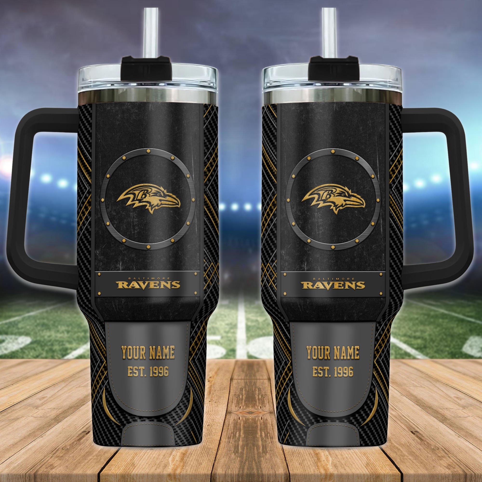 Baltimore Ravens Tumbler 4OOz Custom Name And Year, Football Tumbler, Gift For Football Lovers ETRG-59448