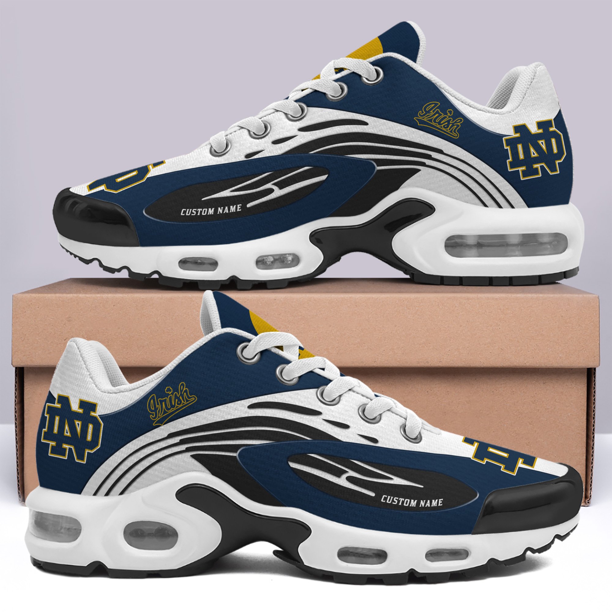 Notre Dame Fighting Irish TN Shoes Customized Your Name, Shoes For Sport Lover, Fan Gifts ETRG-60026