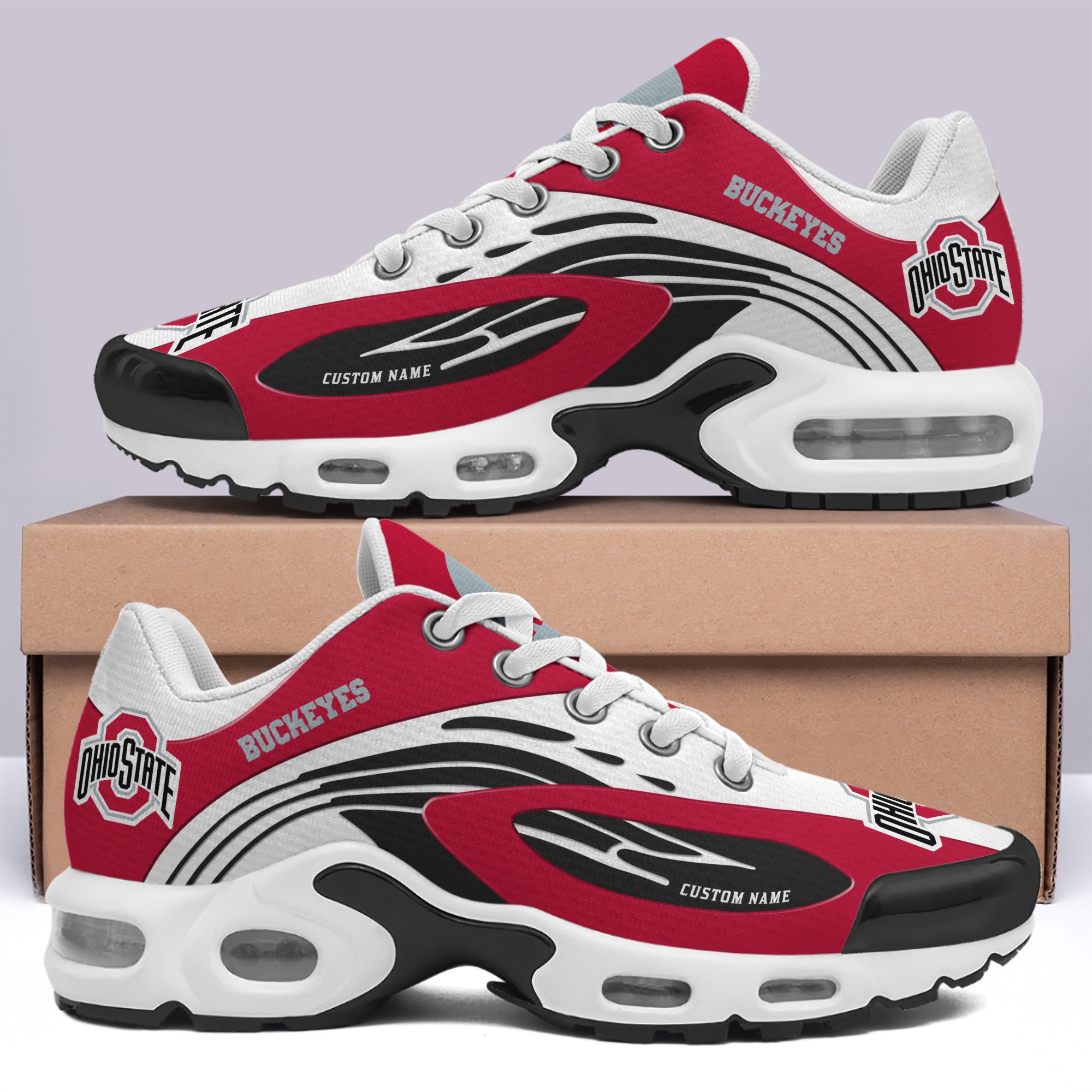 Ohio State Buckeyes TN Shoes Custom Your Name, Football Team Shoes, Football Lover Gifts ETRG-60026