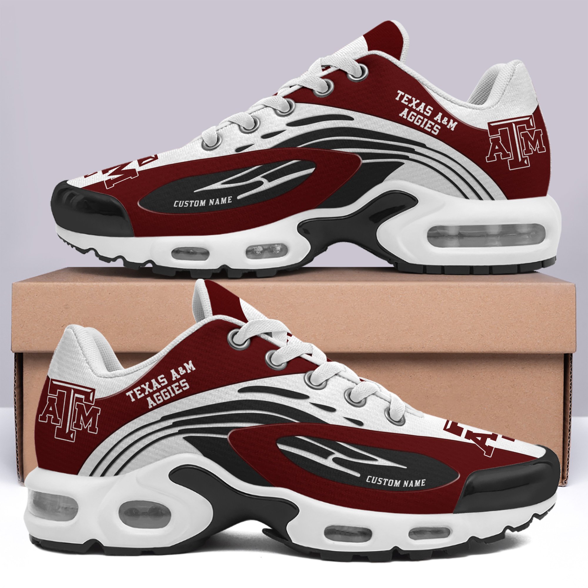 Texas A&M Aggies TN Shoes Custom Your Name, Football Team Shoes, Football Lover Gifts ETRG-60026