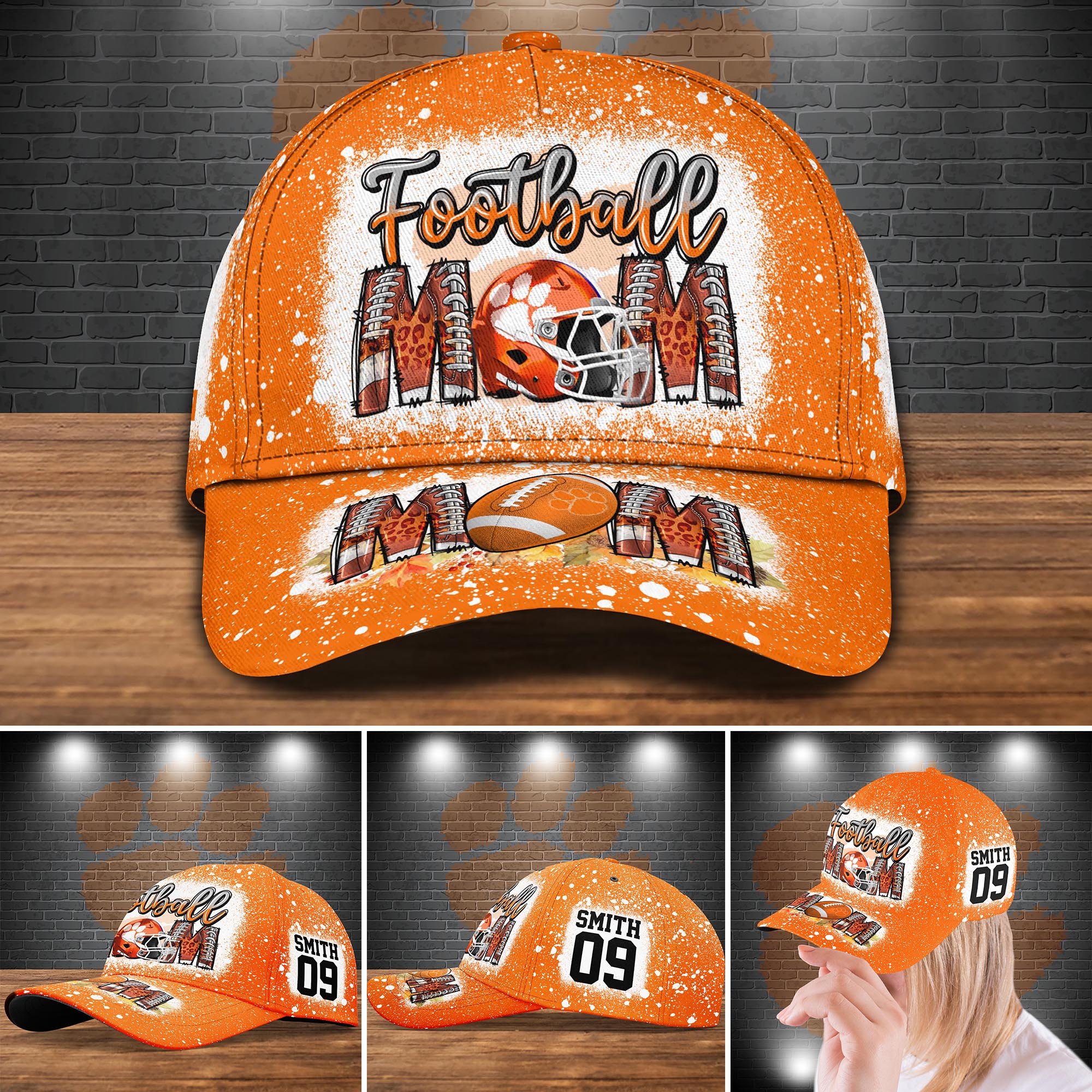 Clemson Tigers Bleached Cap New Version Custom Your Name And Number, Sport Cap For Fan ETRG-52028