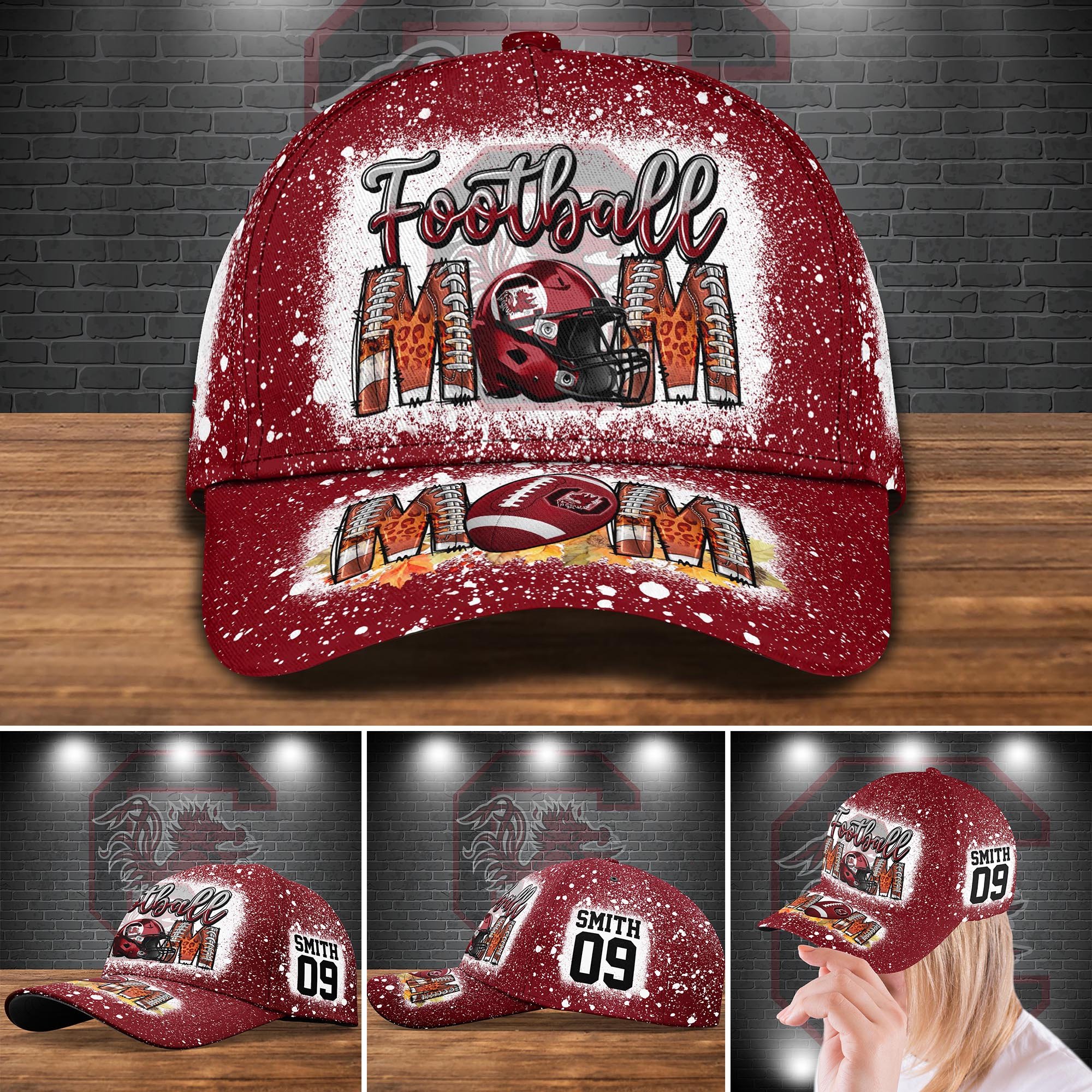 South Carolina Gamecocks Bleached Cap New Version Custom Your Name And Number, Sport Cap For Fan ETRG-52028