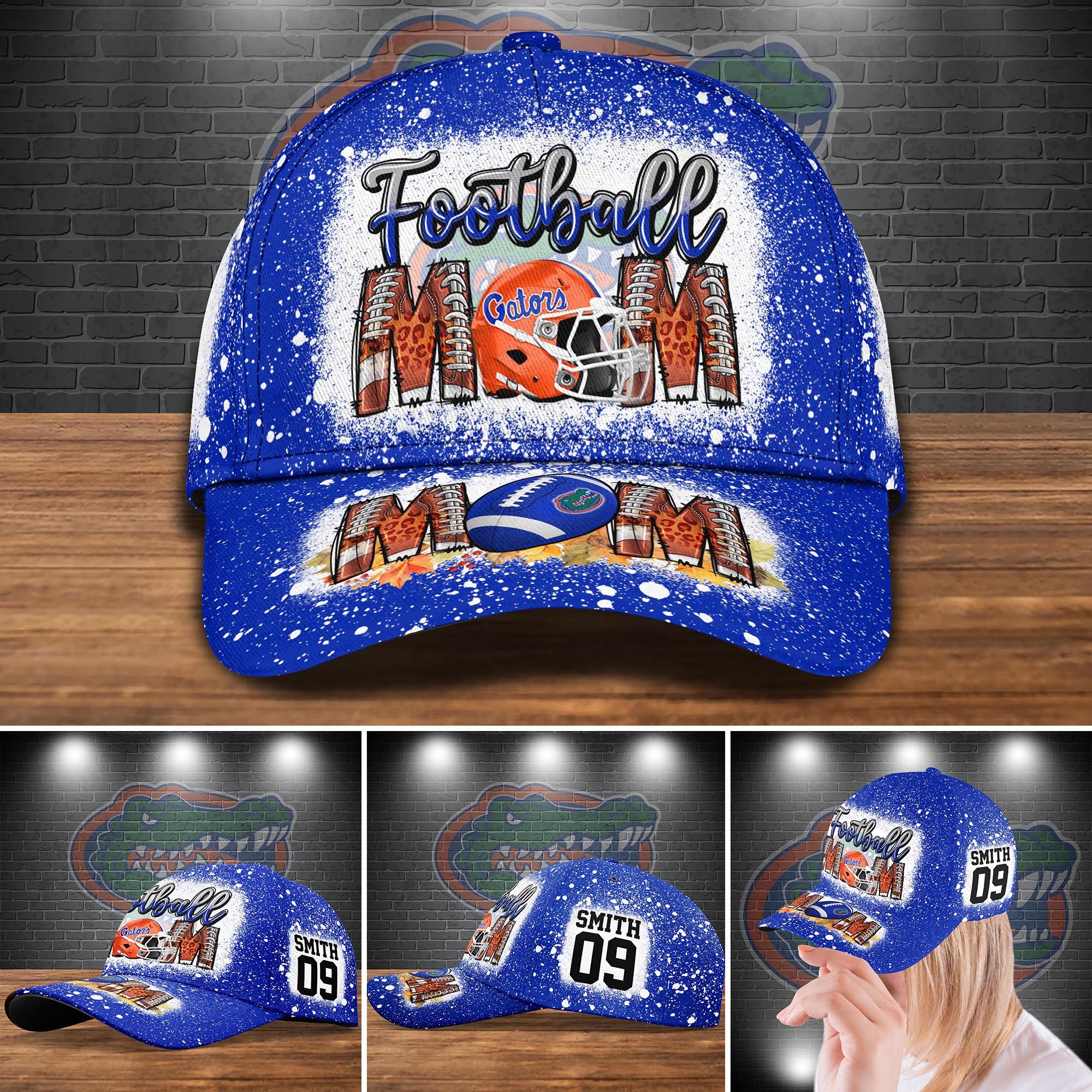 Florida Gators Bleached Cap New Version Custom Your Name And Number, Sport Cap For Fan ETRG-52028