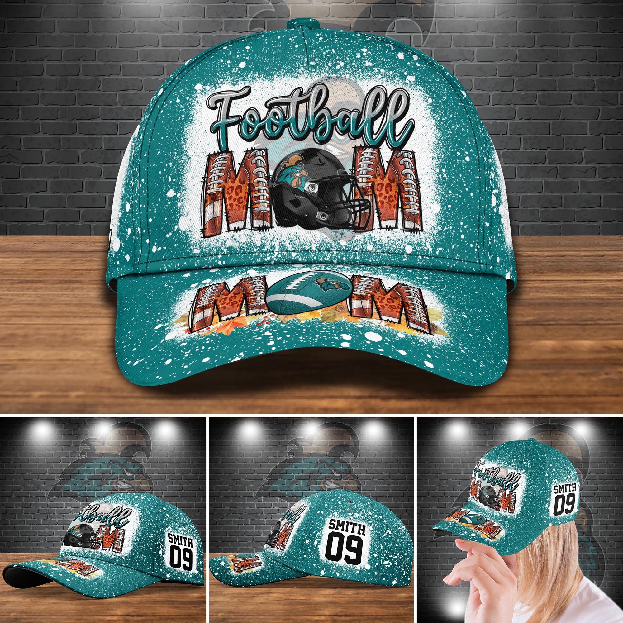 Coastal Carolina Chanticleers Bleached Cap New Version Custom Your Name And Number, Sport Cap For Fan ETRG-52028