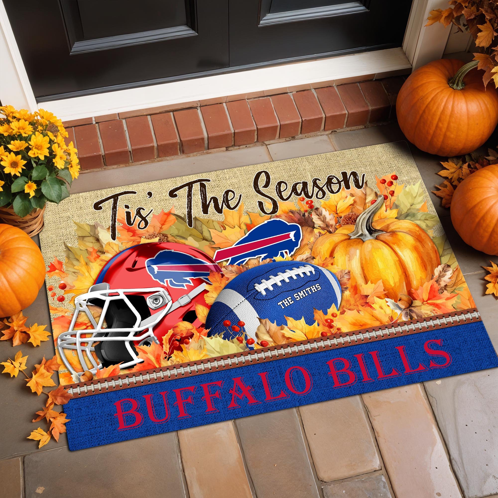 Buffalo Bills Doormat Custom Family Name And Choose Your Quotes, Football Team Doormat, Fan Gifts, Home Decor ETRG-60117