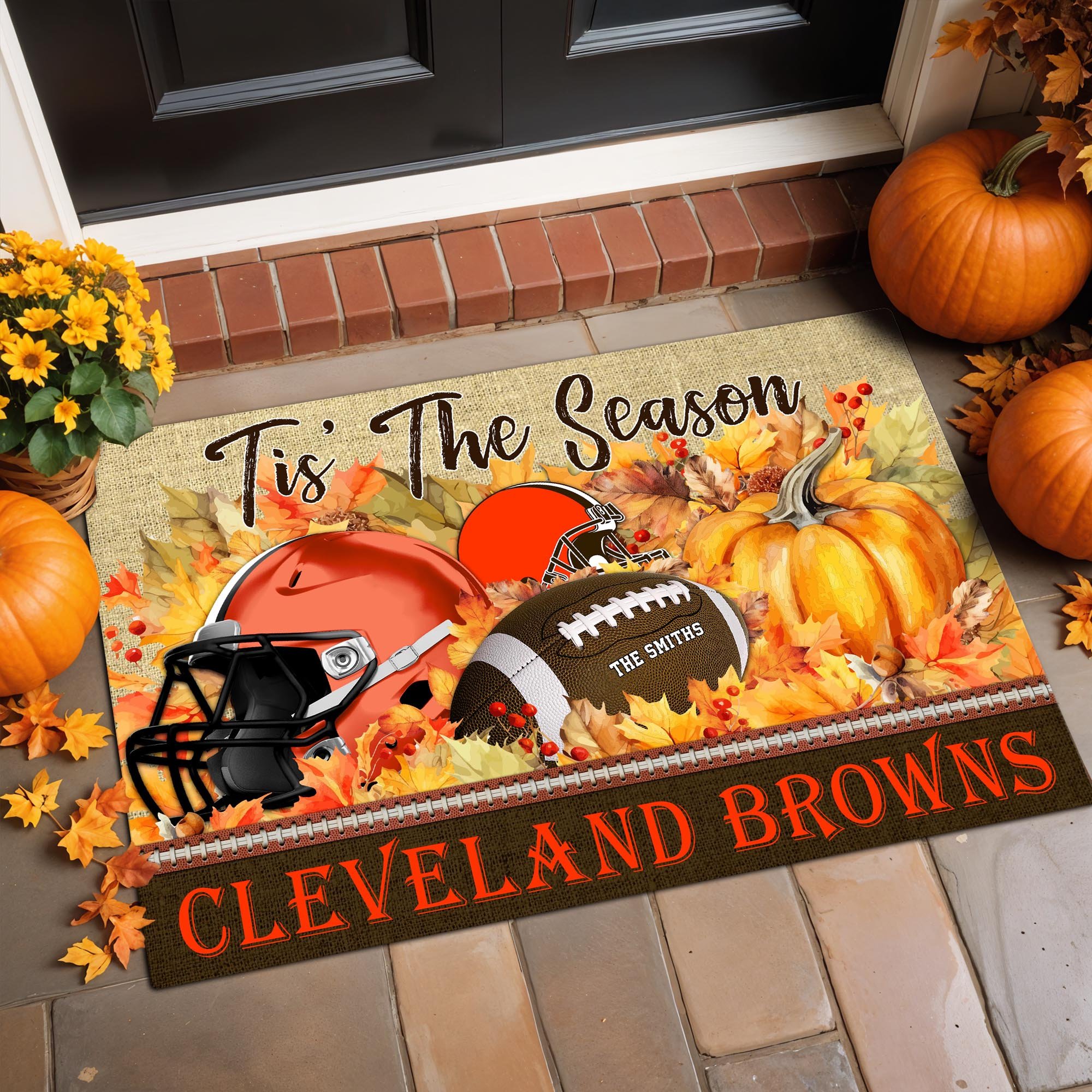 Cleveland Browns Doormat Custom Family Name And Choose Your Quotes, Football Team Doormat, Fan Gifts, Home Decor ETRG-60117