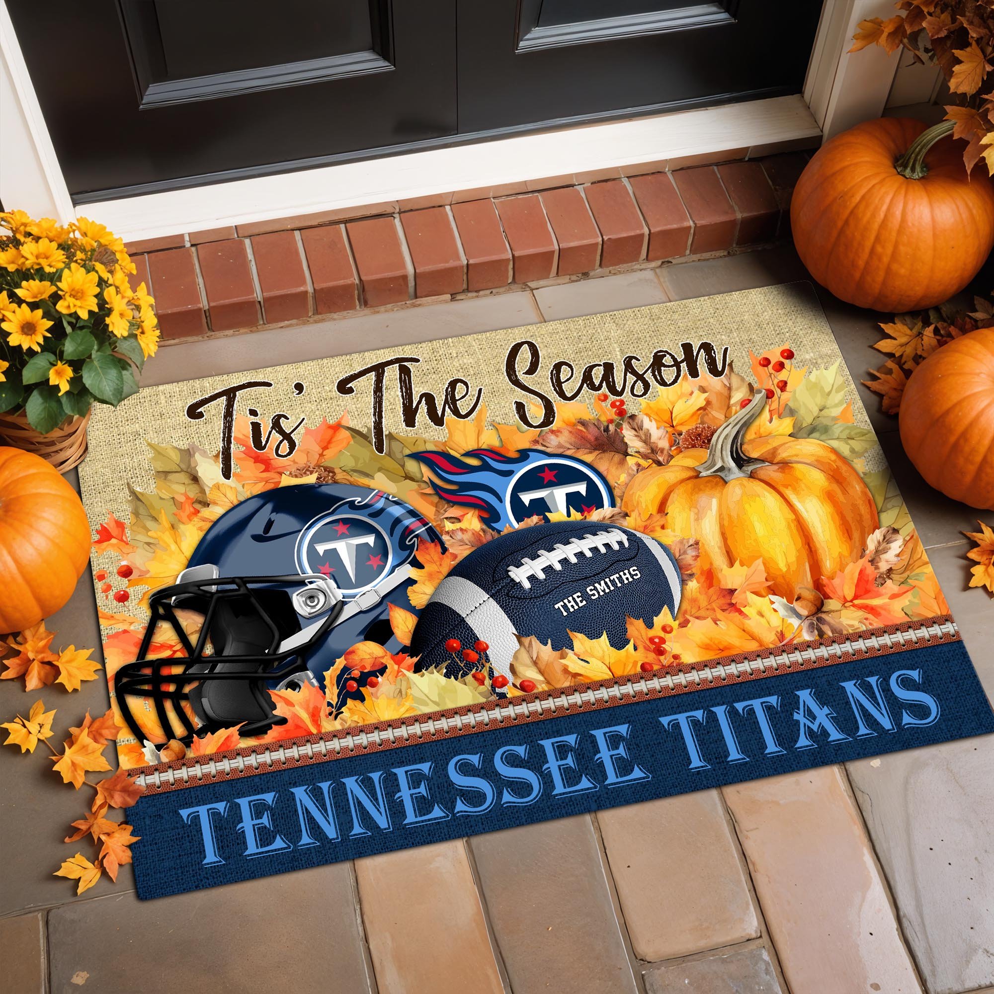 Tennessee Titans Doormat Custom Family Name And Choose Your Quotes, Football Team Doormat, Fan Gifts, Home Decor ETRG-60117