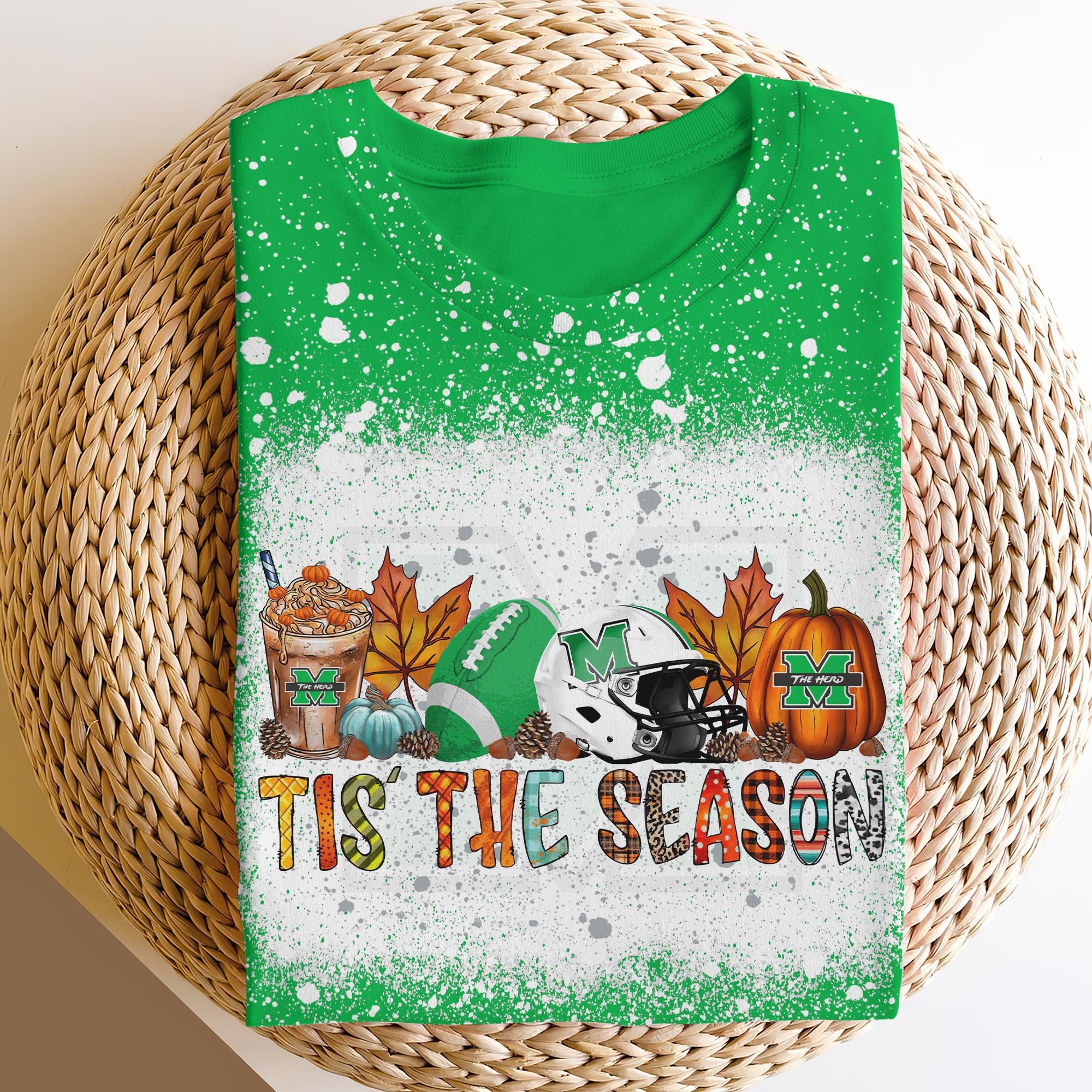 Marshall Thundering Herd 3D Shirts, Tis The Season Shirts, Sport Shirts For Fan ETRG-60200