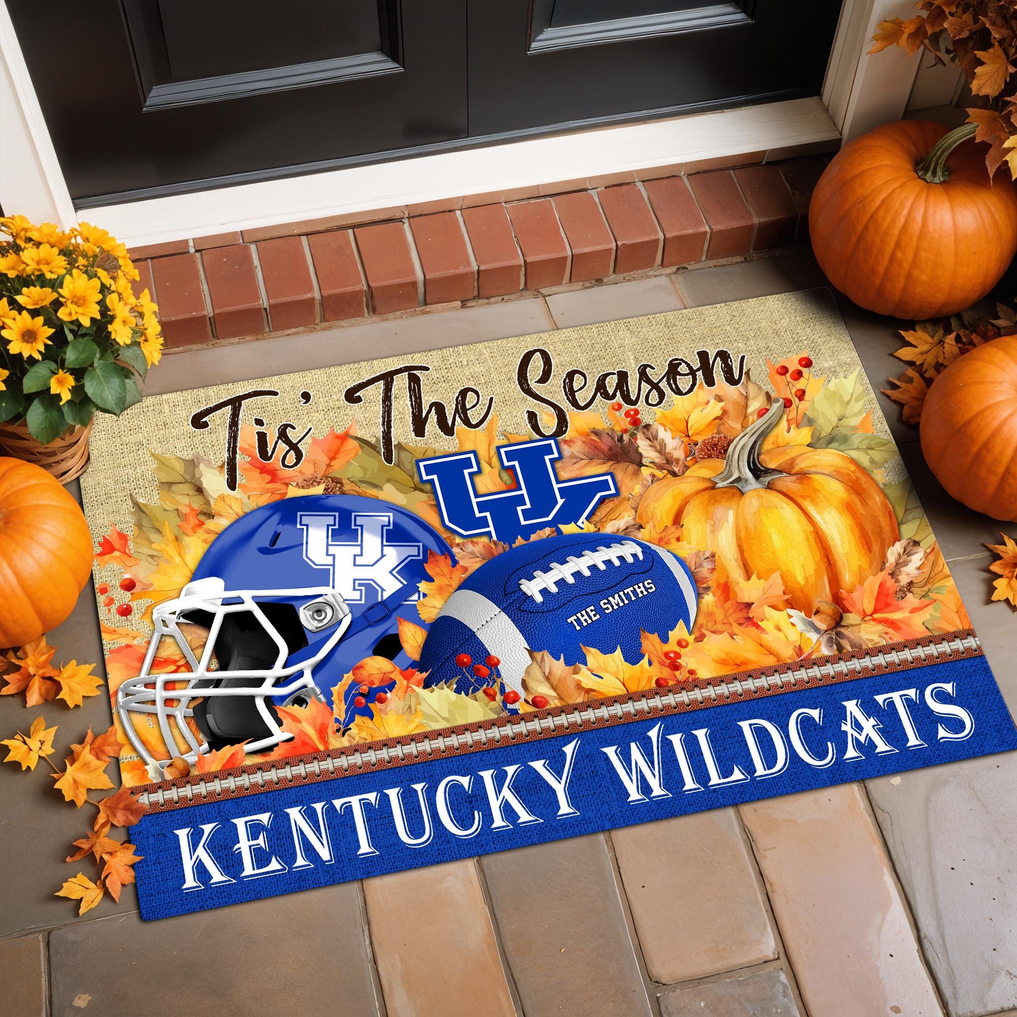 Kentucky Wildcats Doormat Custom Family Name And Choose Your Quotes, Football Team Doormat, Gifts For Fan ETRG-60205