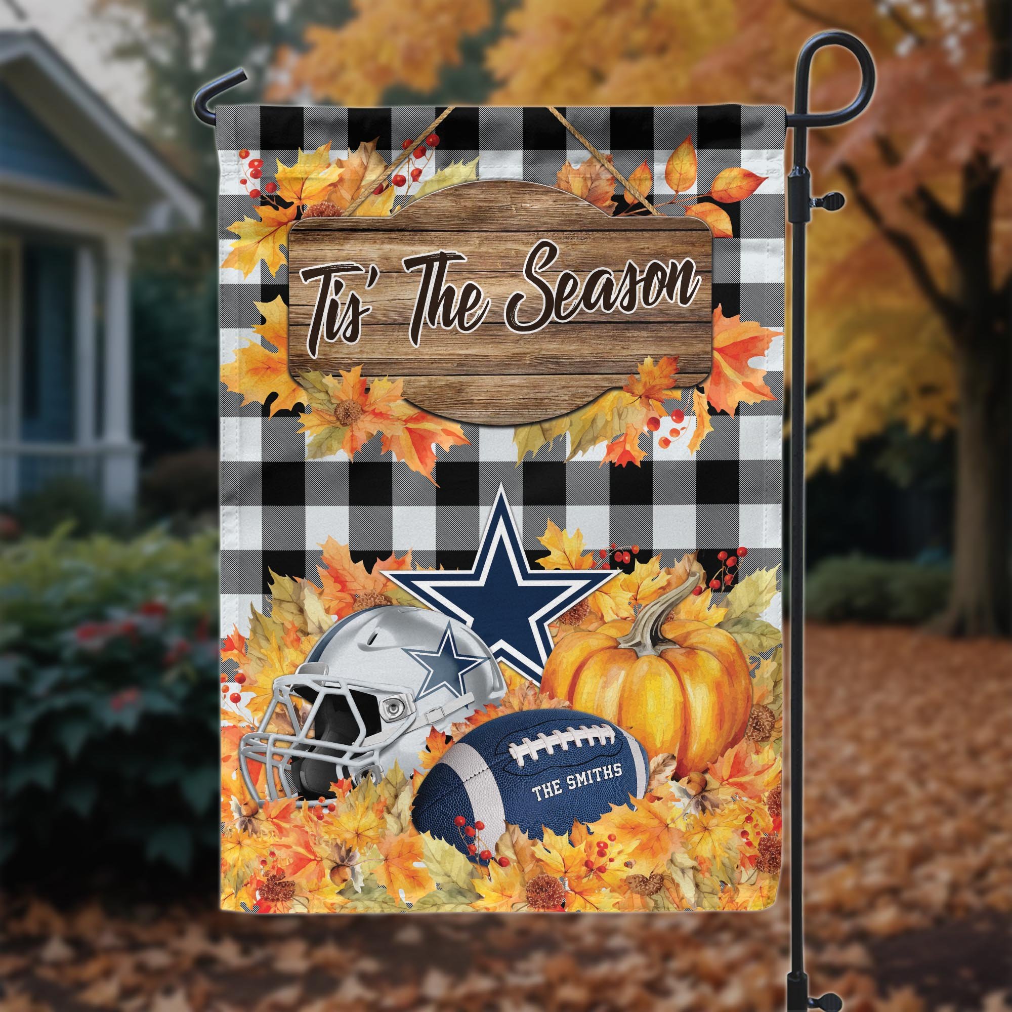 Dallas Cowboys Garden Flag Custom Your Family Name And Choose Your Quotes, Sport Flag, Sport Home Decoration ETRG-60166