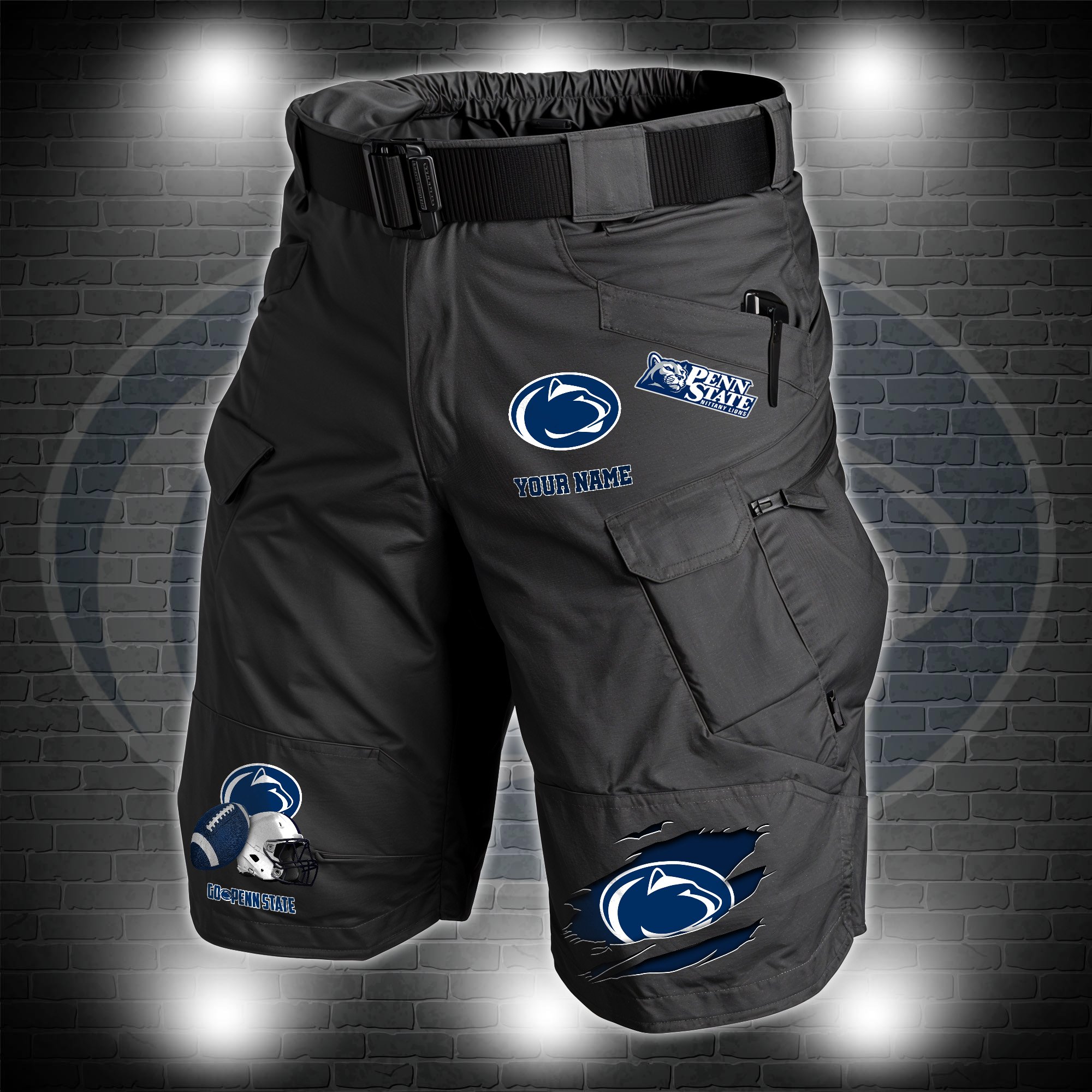 Penn State Nittany Lions 2D Summer Men Cargo Short Custom Name , Sport Team Short For Fans, Sport Lover Gifts ETRG-60211