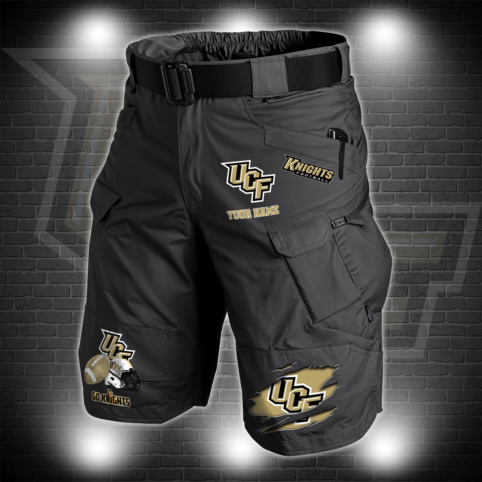 UCF Knights 2D Summer Men Cargo Short Custom Name , Sport Team Short For Fans, Sport Lover Gifts ETRG-60211