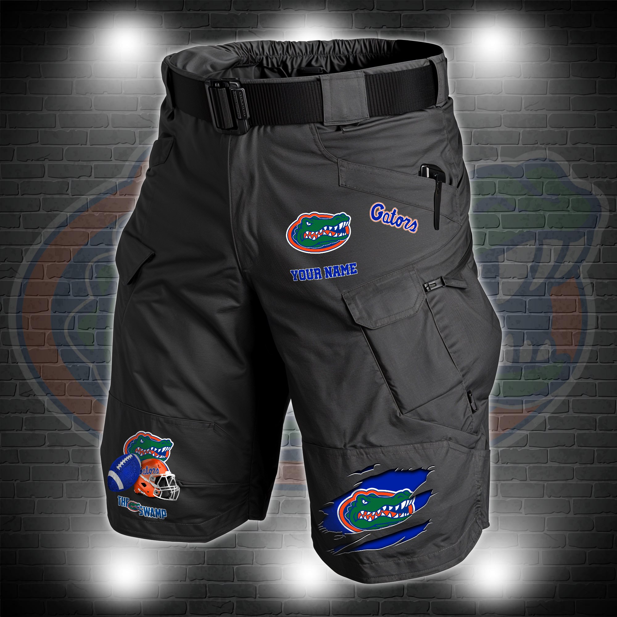 Florida Gators 2D Summer Men Cargo Short Custom Name , Sport Team Short For Fans, Sport Lover Gifts ETRG-60211