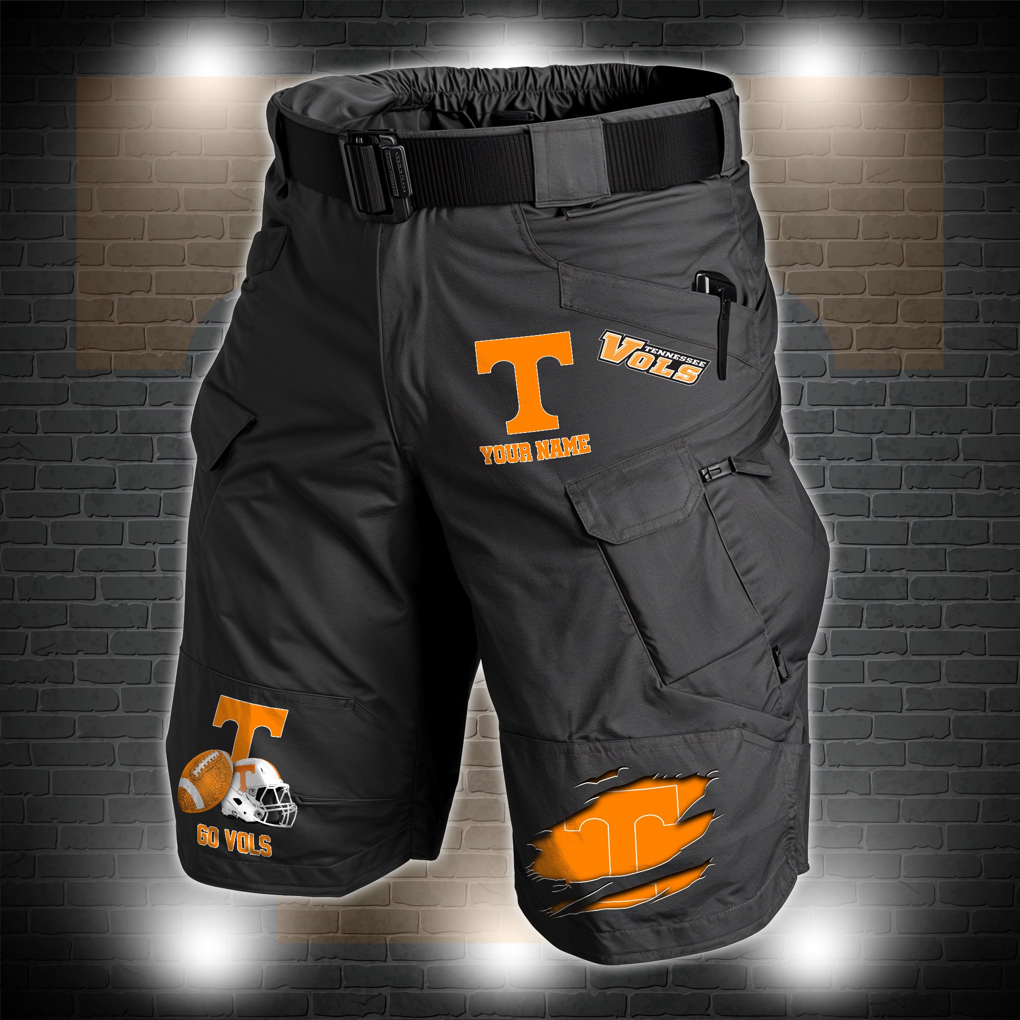 Tennessee Volunteers 2D Summer Men Cargo Short Custom Name , Sport Team Short For Fans, Sport Lover Gifts ETRG-60211