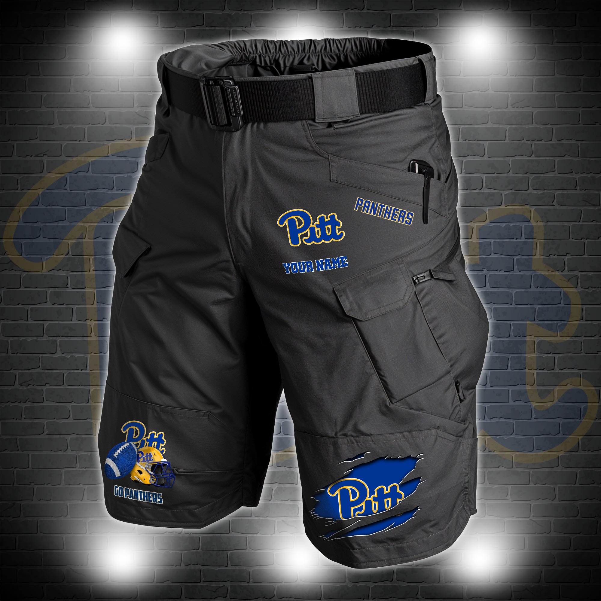 Pittsburgh Panthers 2D Summer Men Cargo Short Custom Name , Sport Team Short For Fans, Sport Lover Gifts ETRG-60211