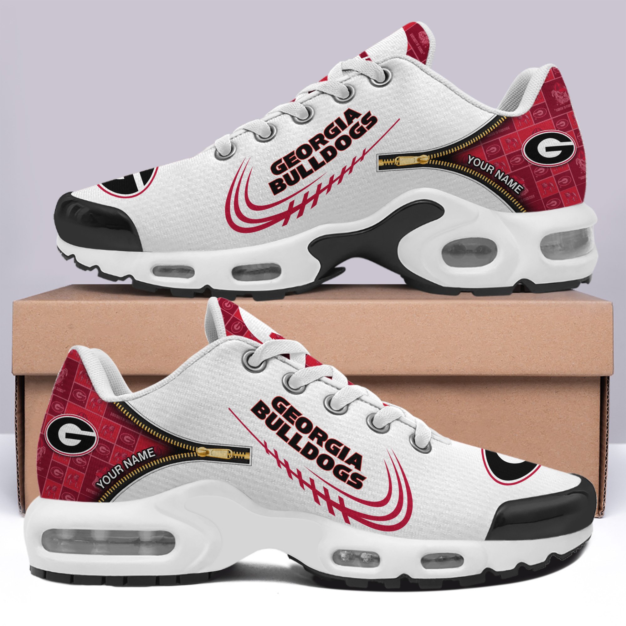 Georgia Bulldogs Team Custom Your Name , Football Team Shoes, Football Fan Gifts ETRG-60165