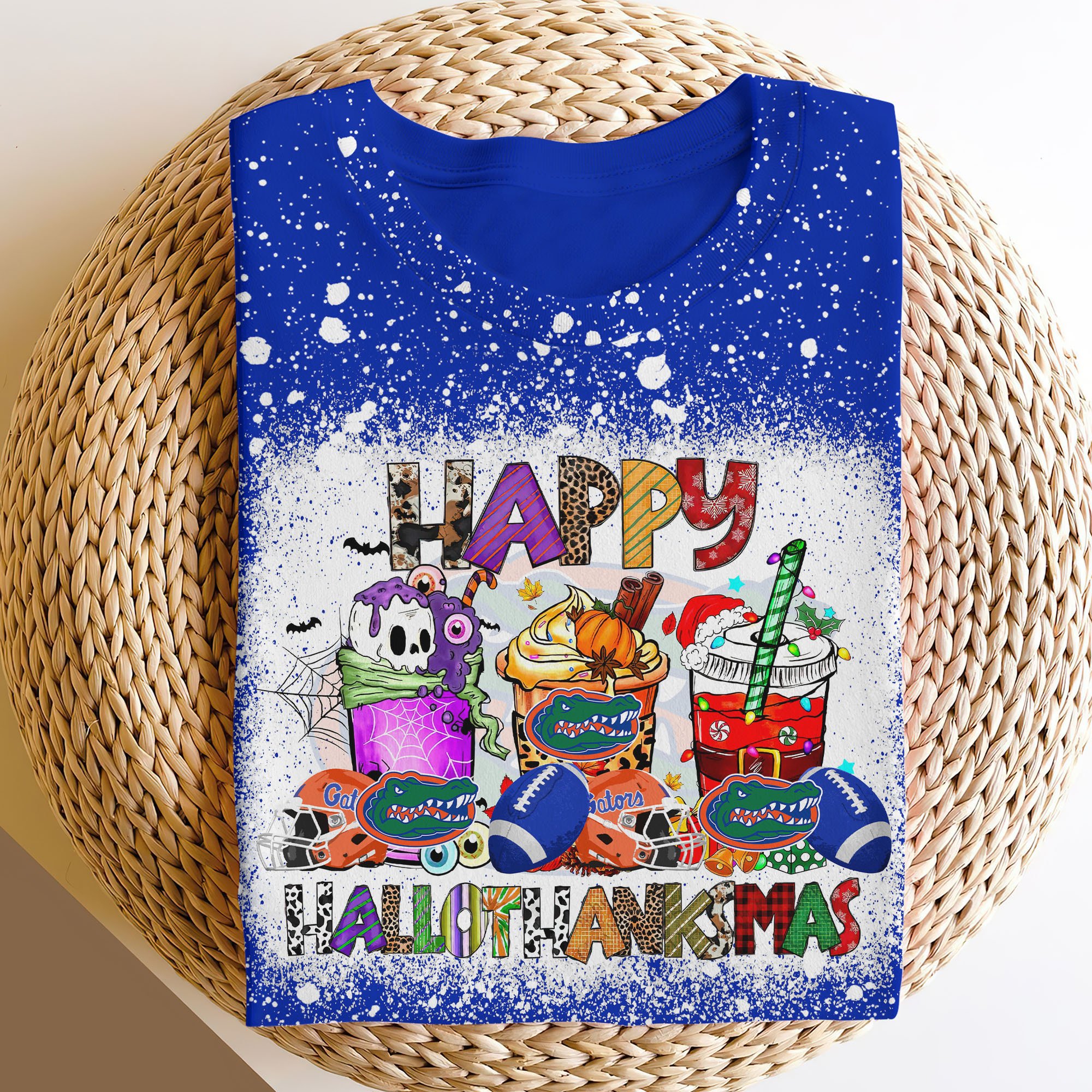 Florida Gators 3D Shirts, Happy Hallothanksmas Shirts, Sport Shirts For Fan EHIVM-52152