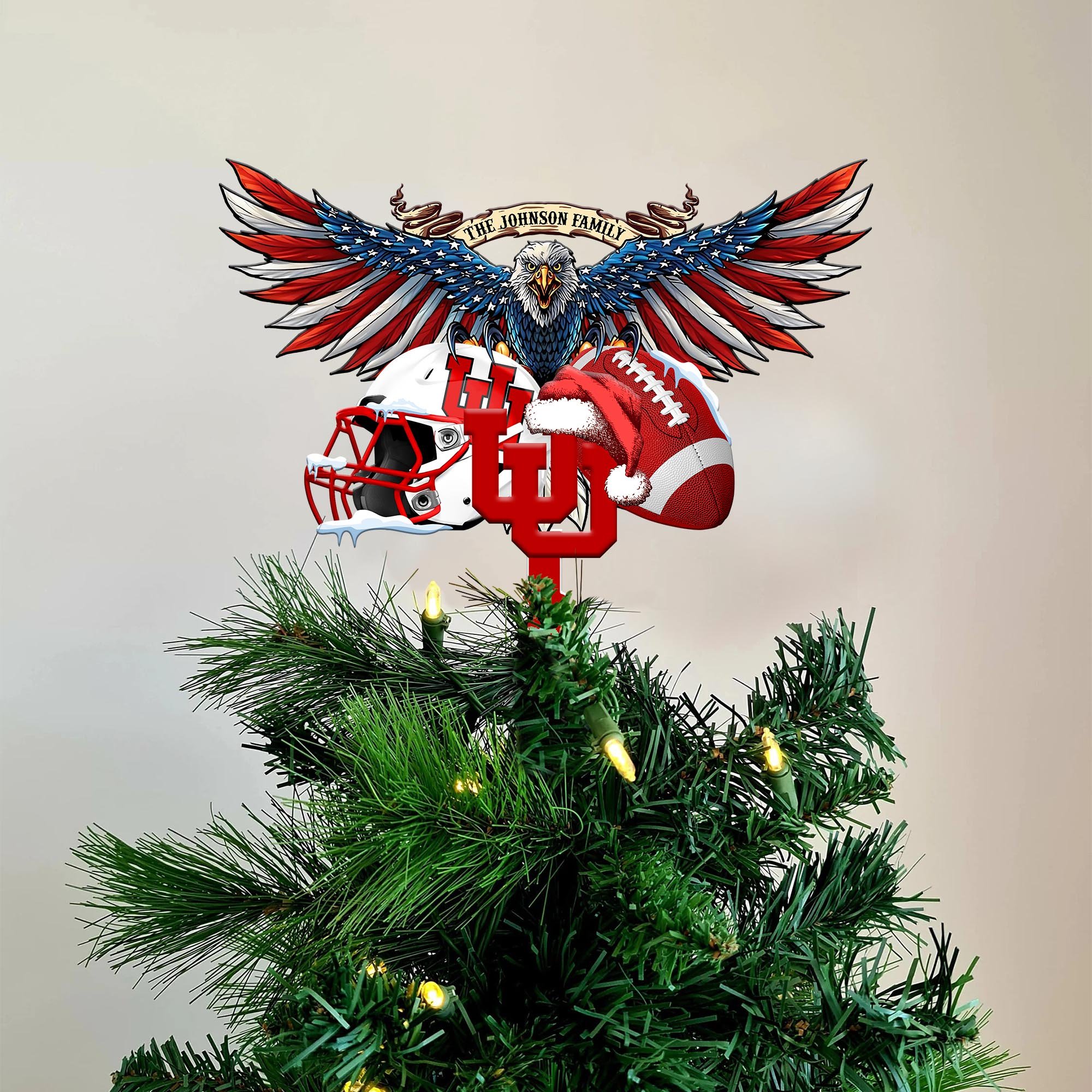 Utah Utes Tree Topper Custom Your Family Name, Sport Team Tree Topper, Sport Decorations, Christmas Gifts EHIVM-53652