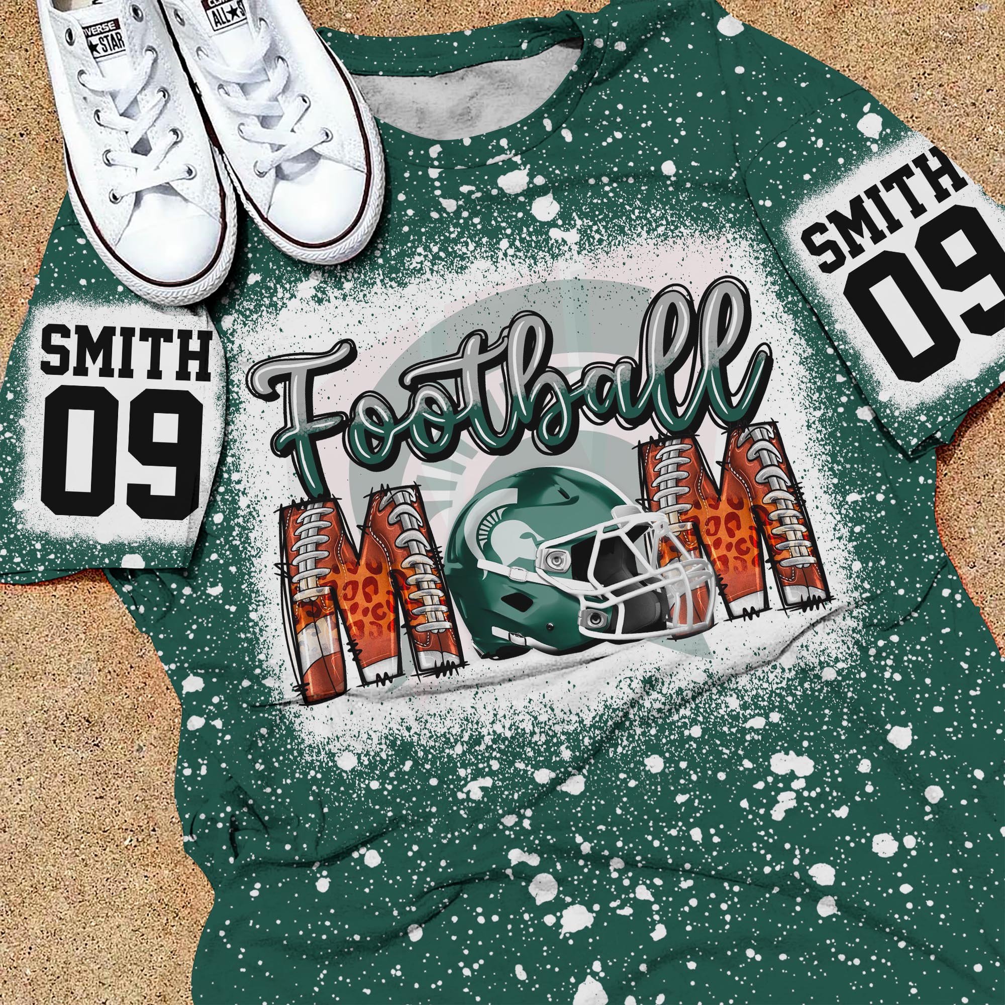 Michigan State Spartans Bleached Sweatshirt, Tshirt, Hoodie Custom Your Name And Number, Sport Shirts, Sport Shirts For Fan ETRG-51993