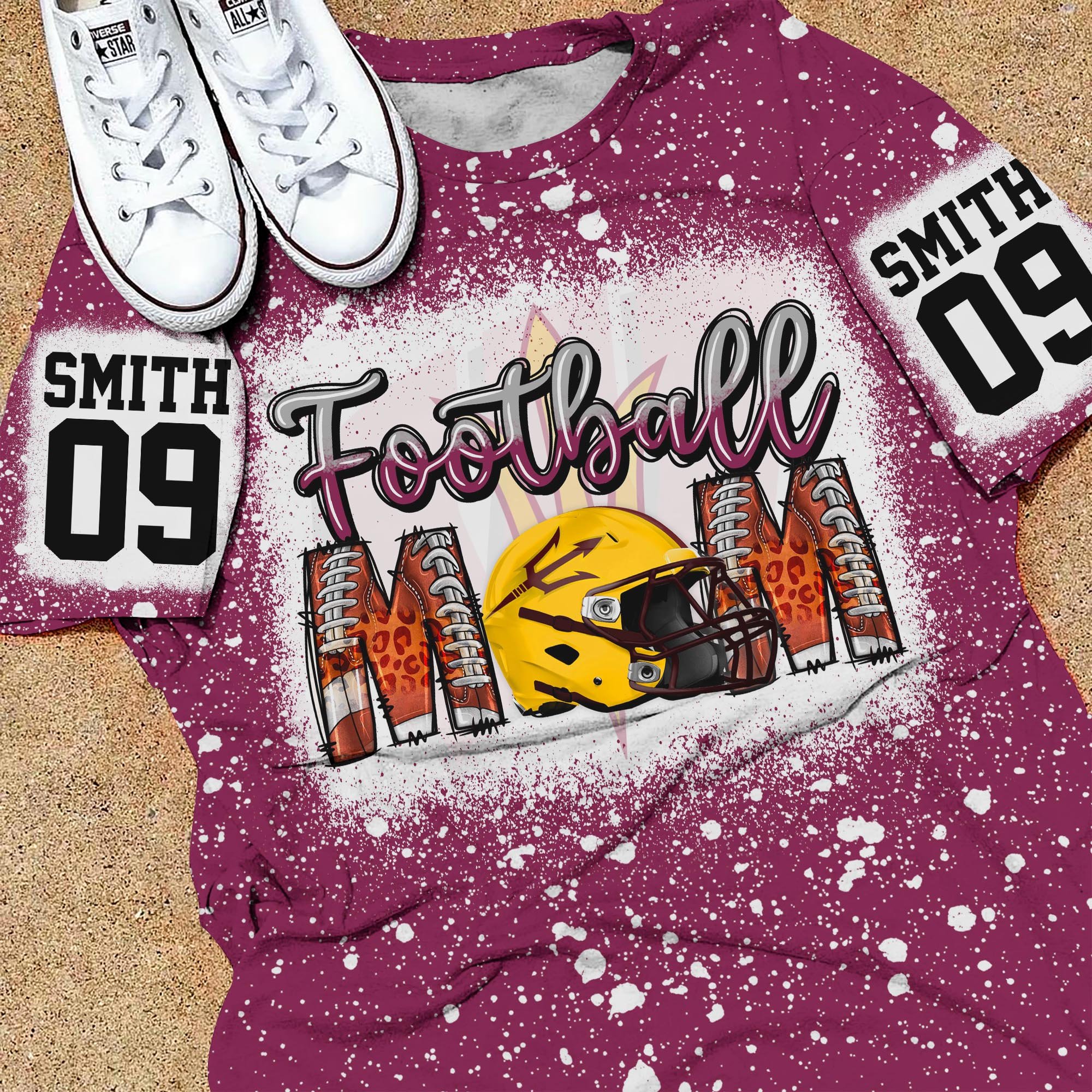 Arizona State Sun Devils Bleached Sweatshirt, Tshirt, Hoodie Custom Your Name And Number, Sport Shirts, Sport Shirts For Fan ETRG-51993