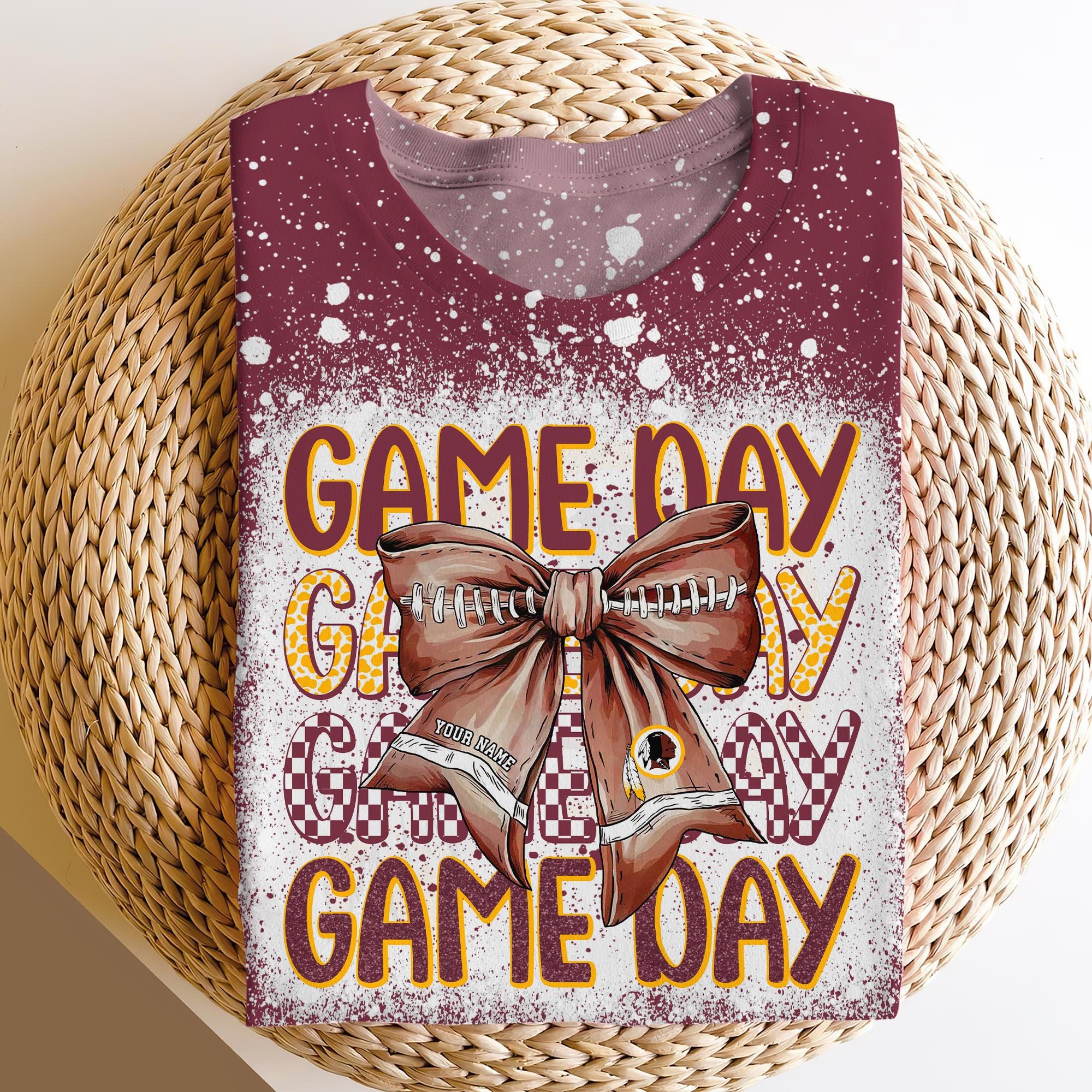 Washington Redskins 3D T-shirt, Hoodie, Sweatshirt Custom Name, Game Day 3D Shirts, Gift For Sport Fans ETRG-60824