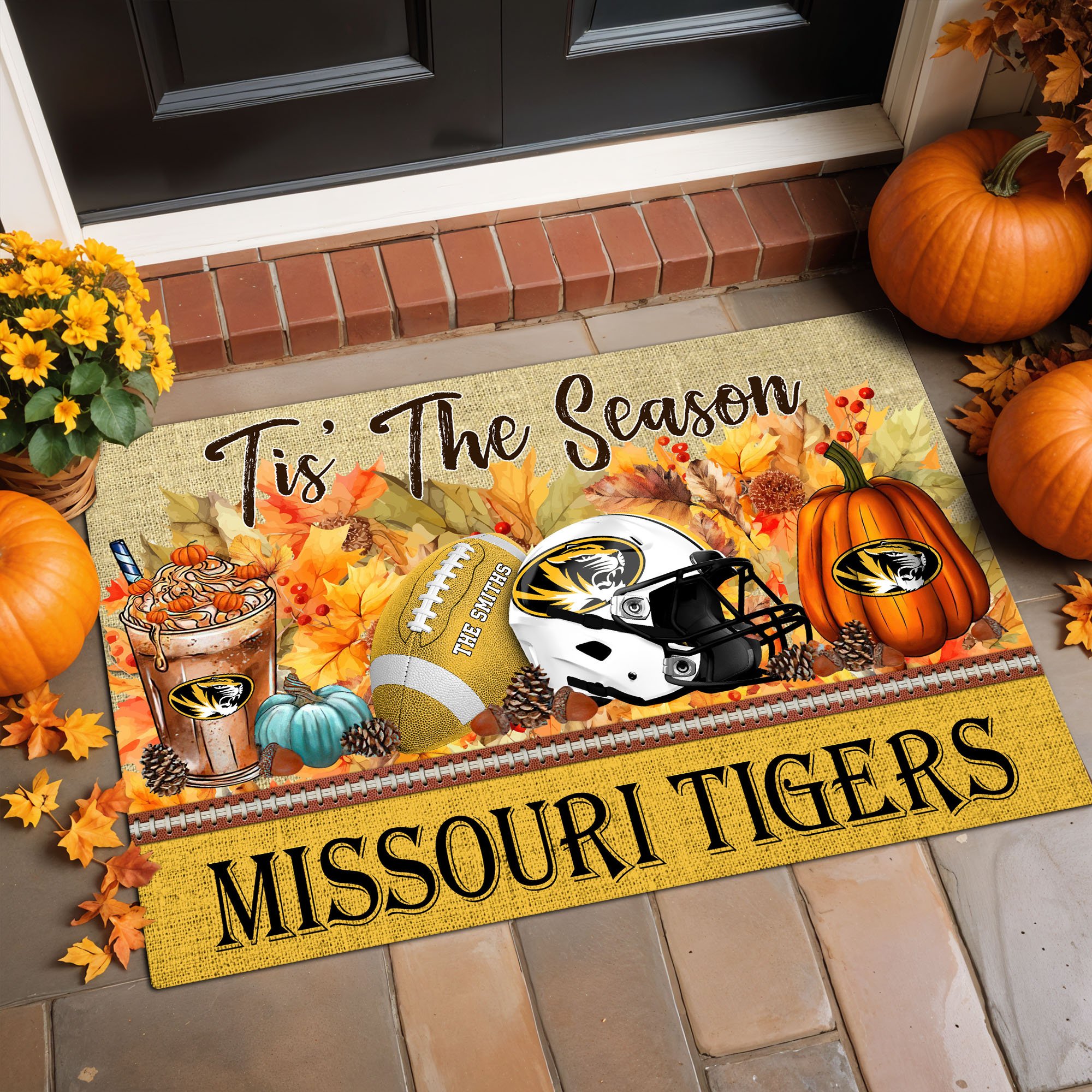 Missouri Tigers Doormat Custom Family Name And Choose Quotes, Fall Gifts For Football Lovers, Fan Gifts ETRG-60960