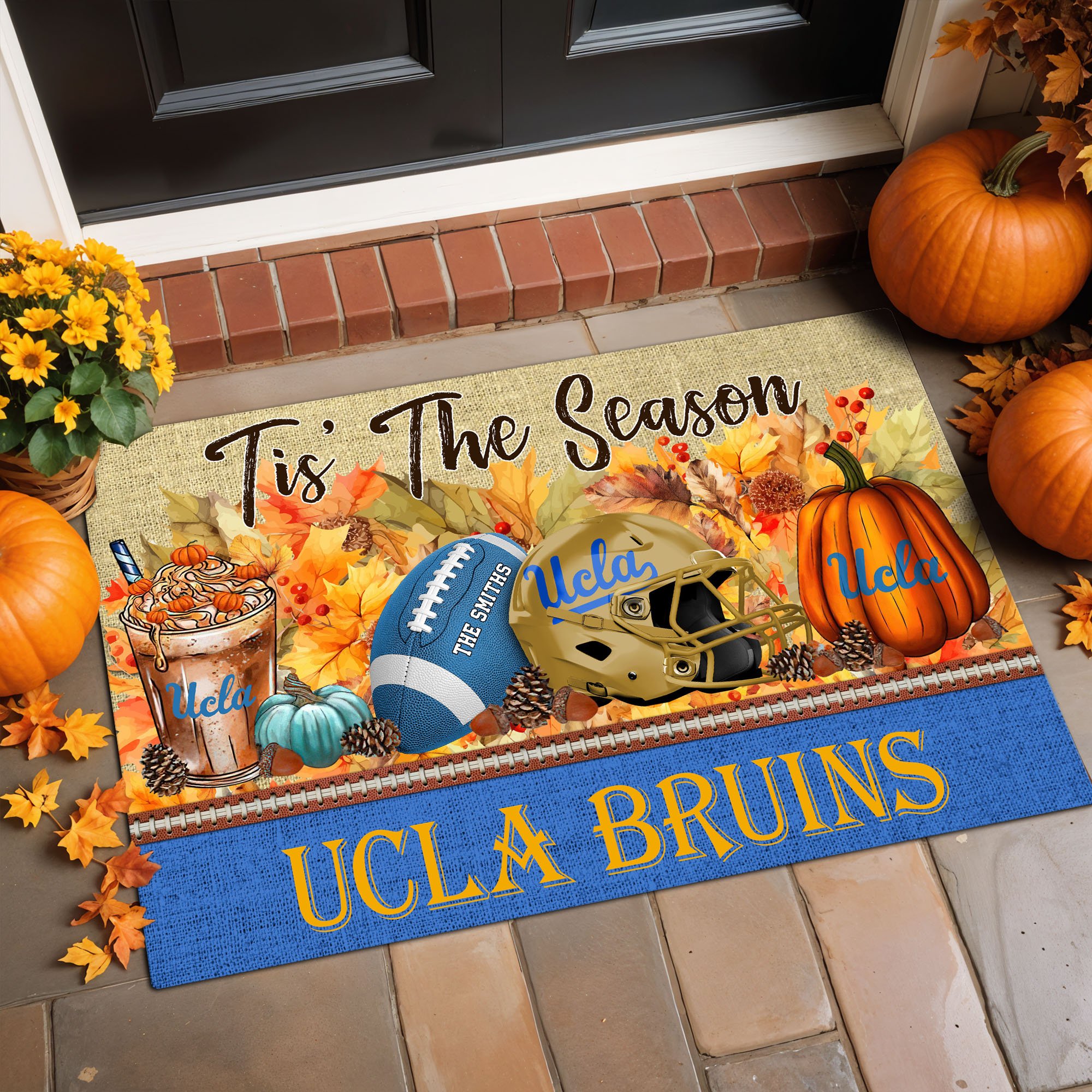 UCLA Bruins Doormat Custom Family Name And Choose Quotes, Fall Gifts For Football Lovers, Fan Gifts ETRG-60960