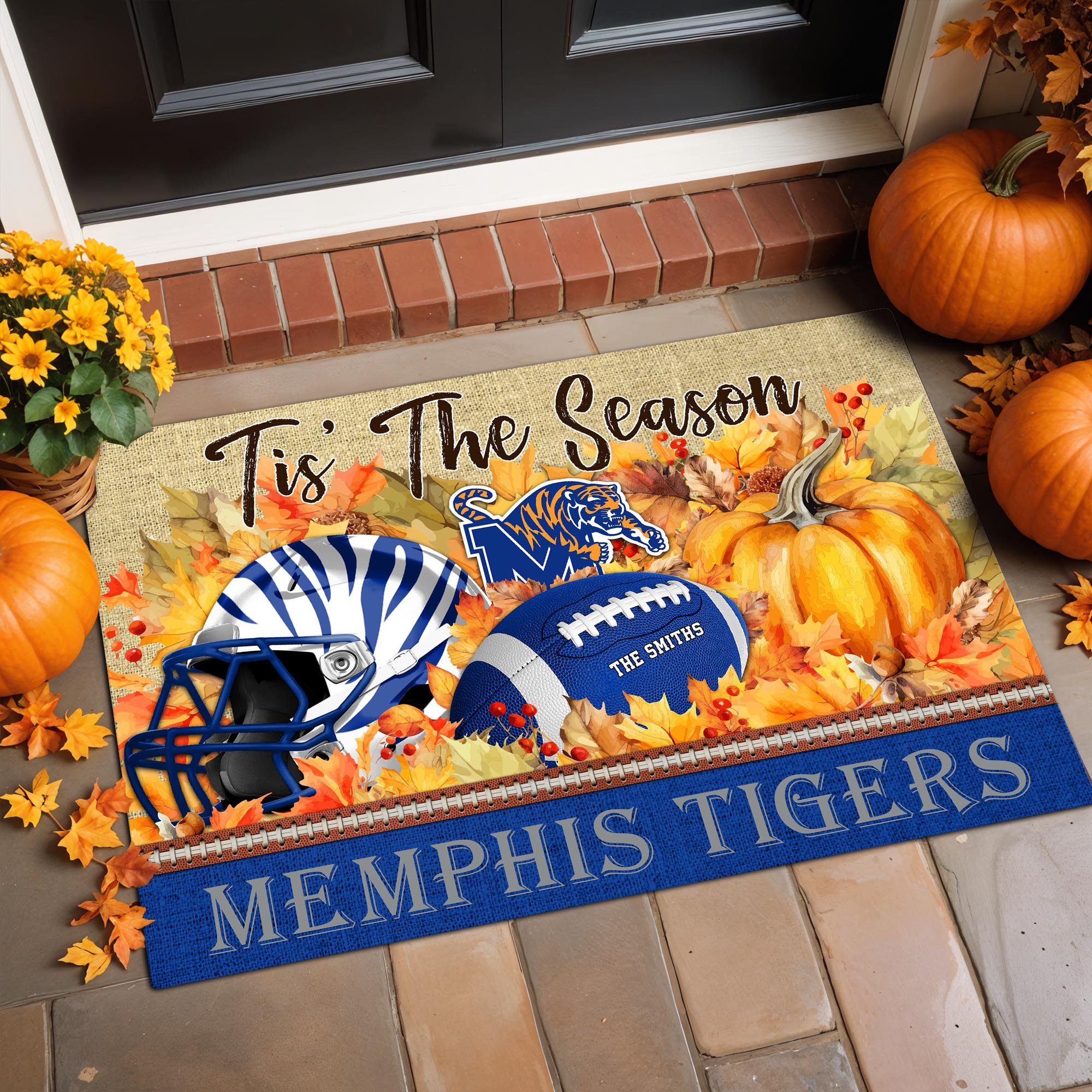 Memphis Tigers Team Doormat Custom Family Name, Doormat For Sport Fan, Fan Gifts, Home Decor ETRG-60971