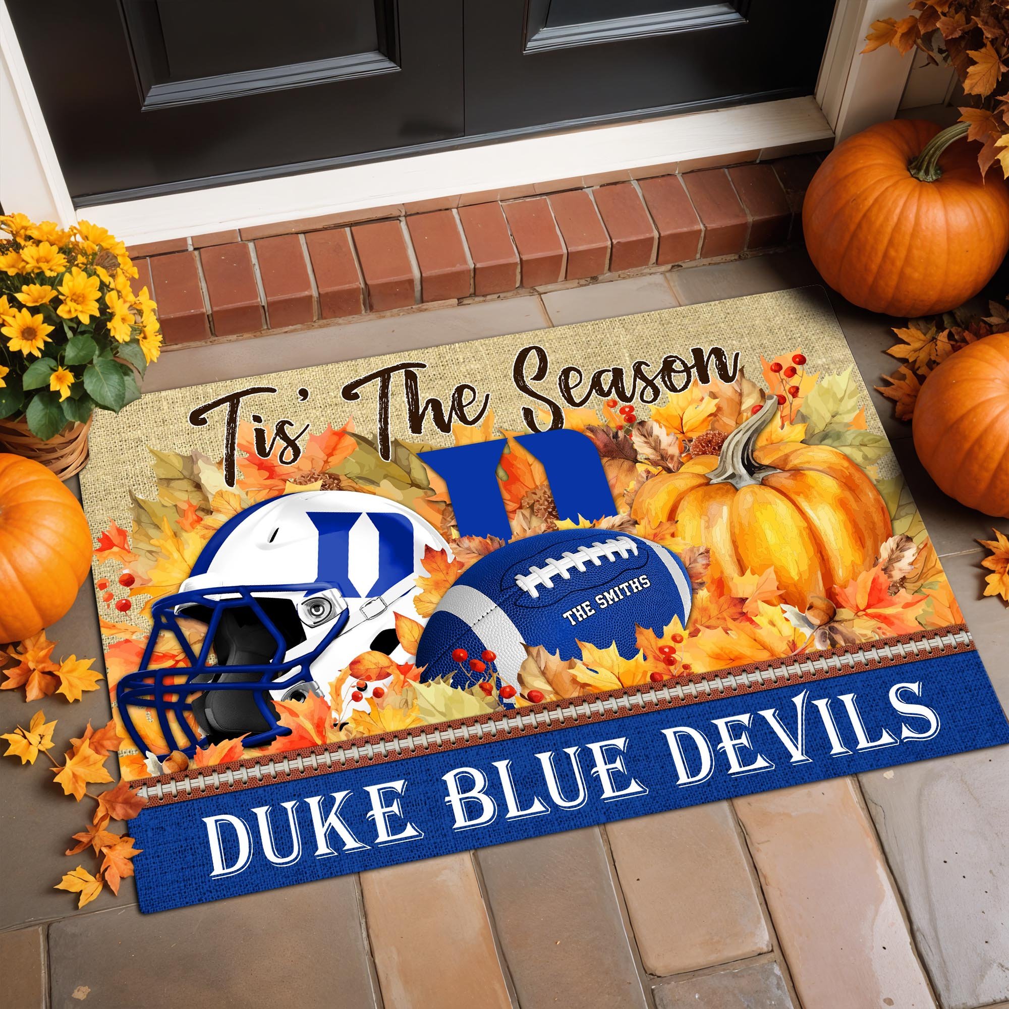 Duke Blue Devils Team Doormat Custom Family Name, Doormat For Sport Fan, Fan Gifts, Home Decor ETRG-60971