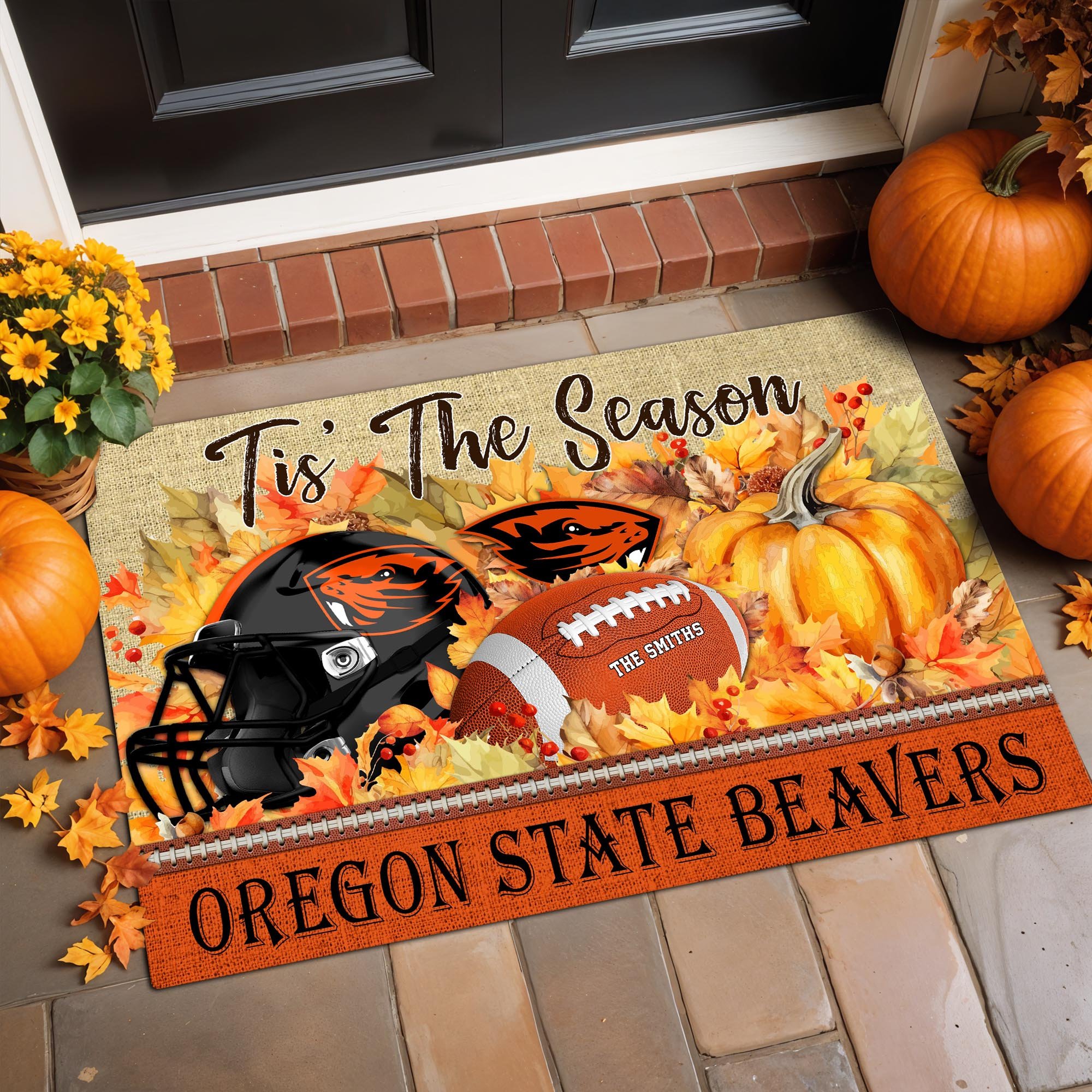 Oregon State Beavers Team Doormat Custom Family Name, Doormat For Sport Fan, Fan Gifts, Home Decor ETRG-60971