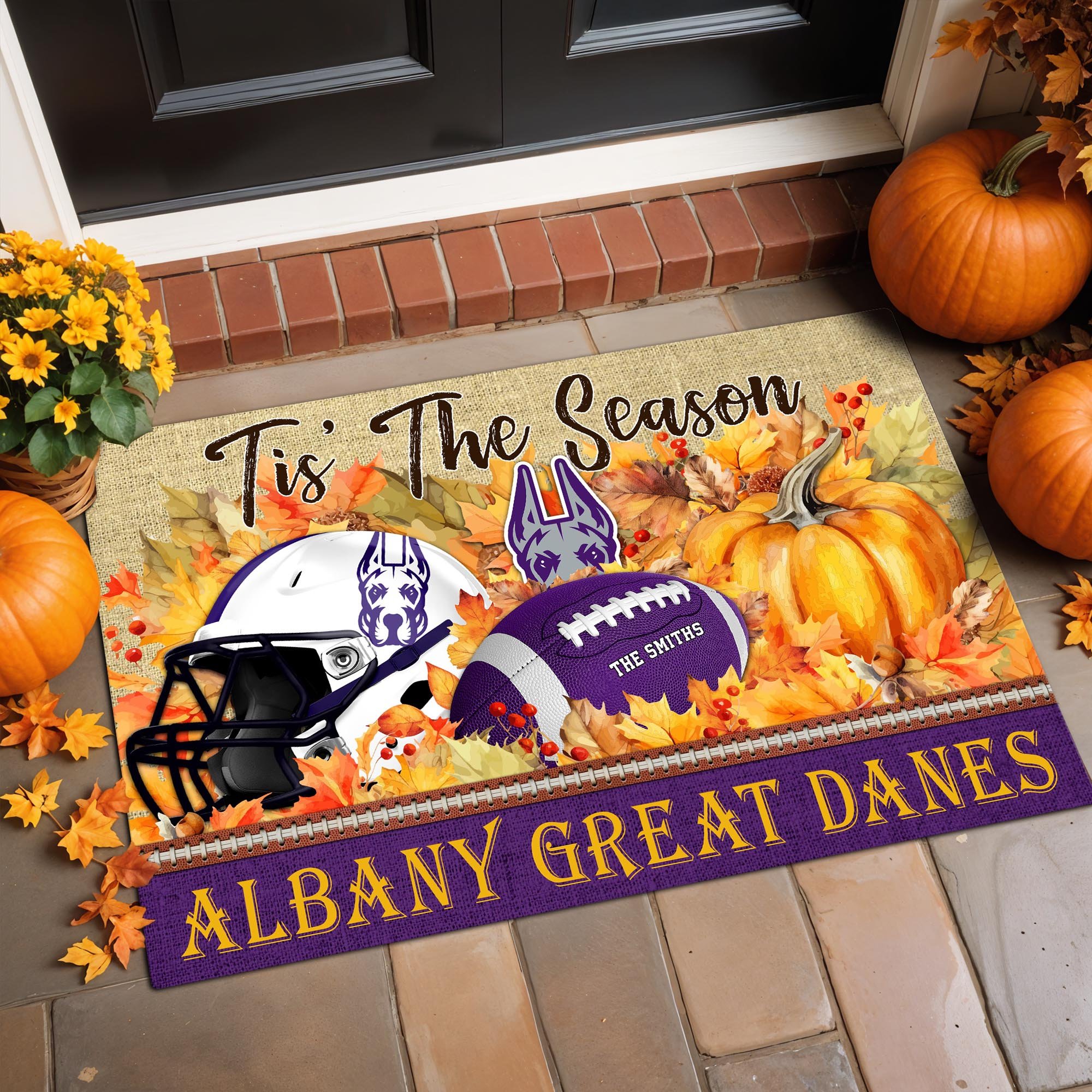 Albany Great Danes Team Doormat Custom Family Name, Doormat For Sport Fan, Fan Gifts, Home Decor ETRG-60971