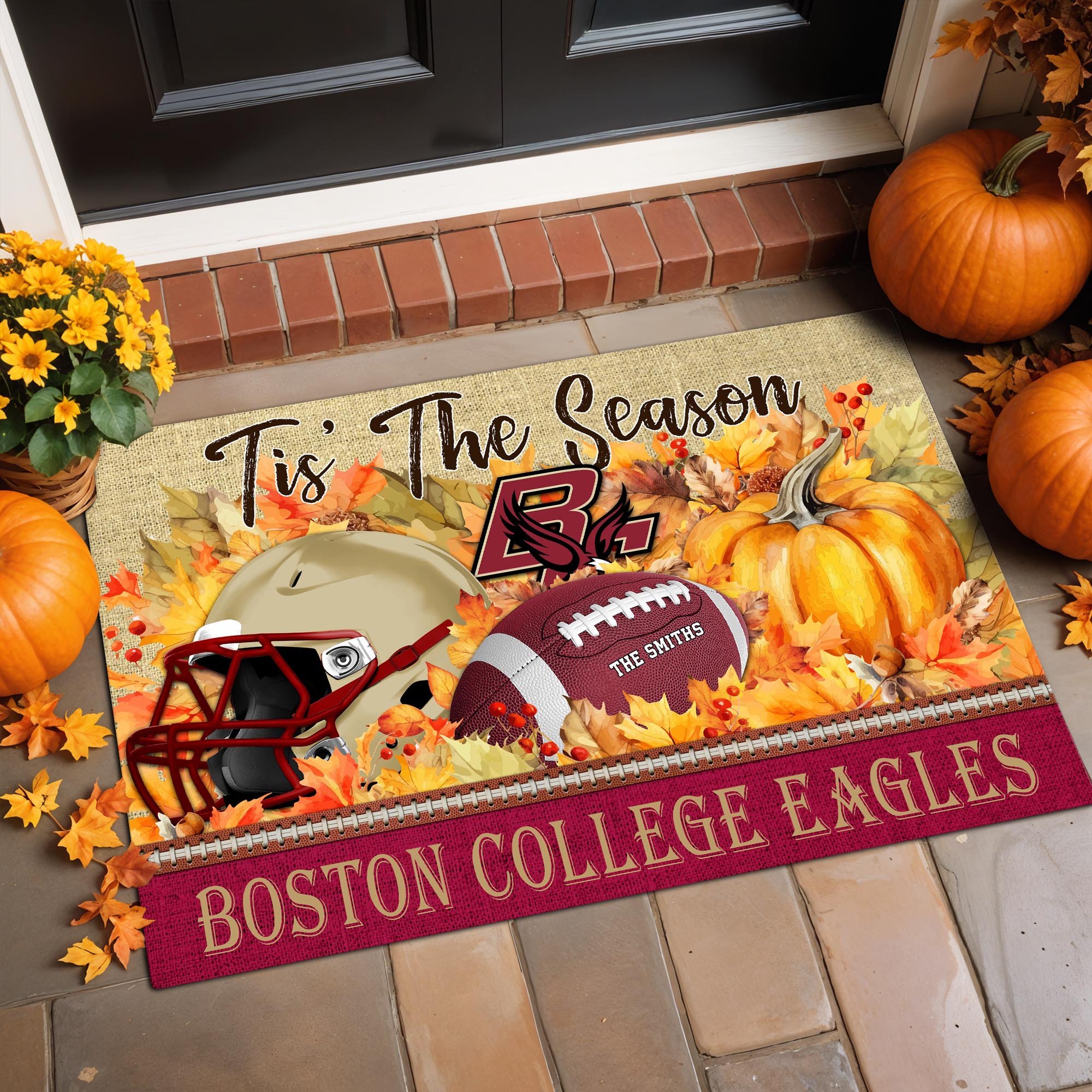 Boston College Eagles Team Doormat Custom Family Name, Doormat For Sport Fan, Fan Gifts, Home Decor ETRG-60971