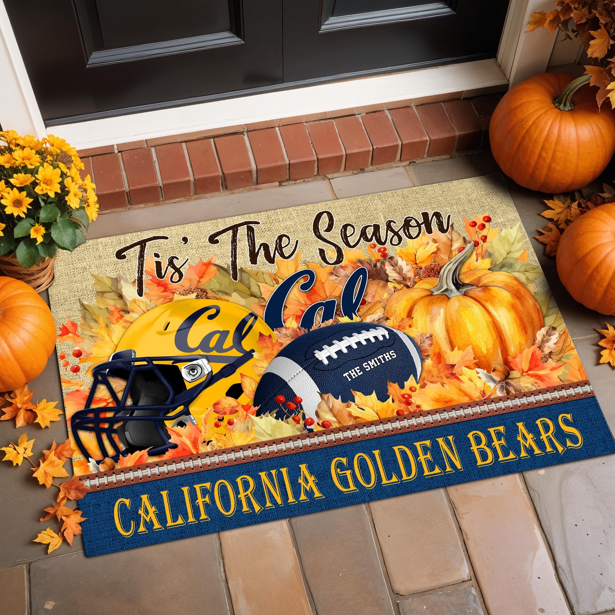 California Golden Bears Team Doormat Custom Family Name, Doormat For Sport Fan, Fan Gifts, Home Decor ETRG-60971