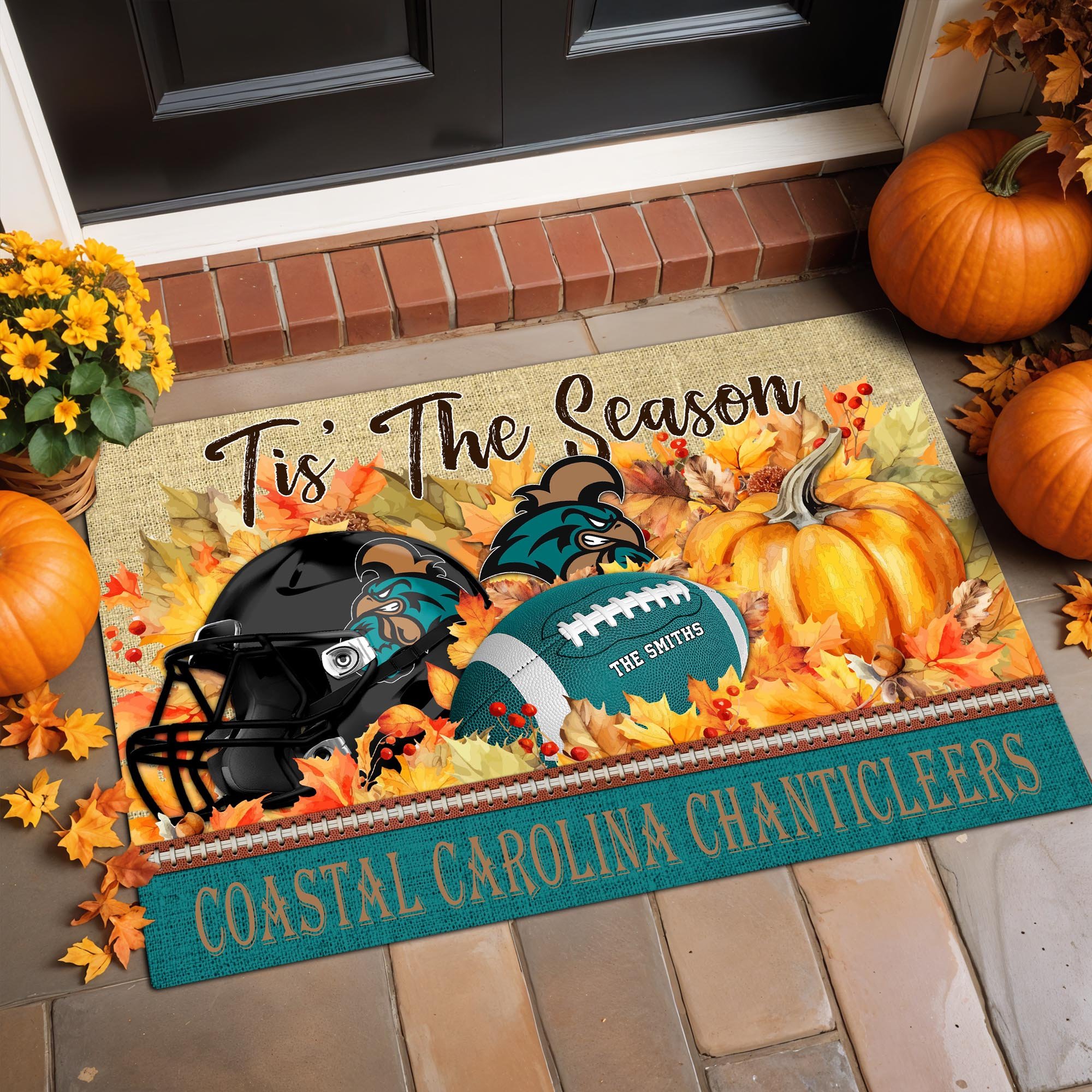 Coastal Carolina Chanticleers Team Doormat Custom Family Name, Doormat For Sport Fan, Fan Gifts, Home Decor ETRG-60971