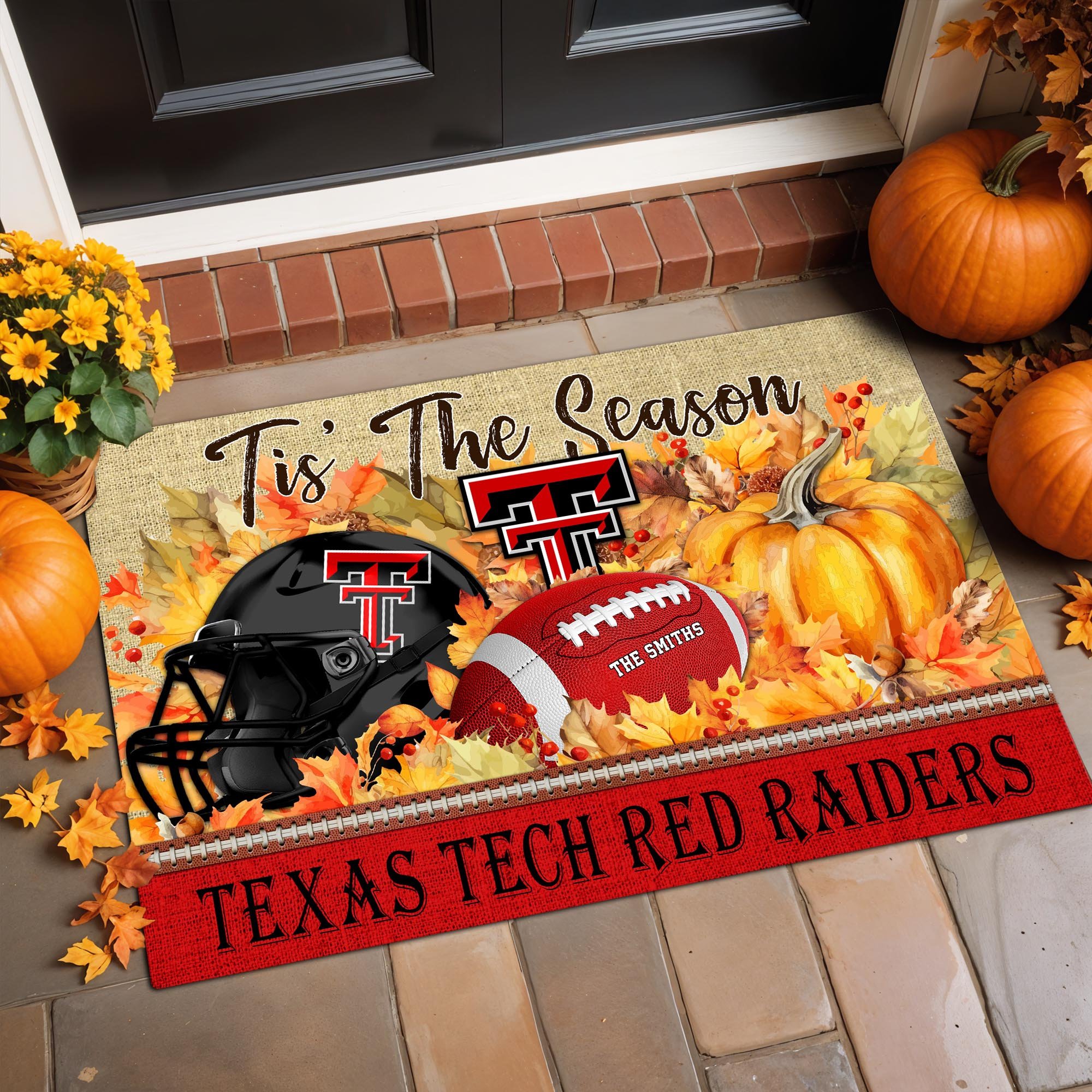 Texas Tech Red Raiders Team Doormat Custom Family Name, Doormat For Sport Fan, Fan Gifts, Home Decor ETRG-60971