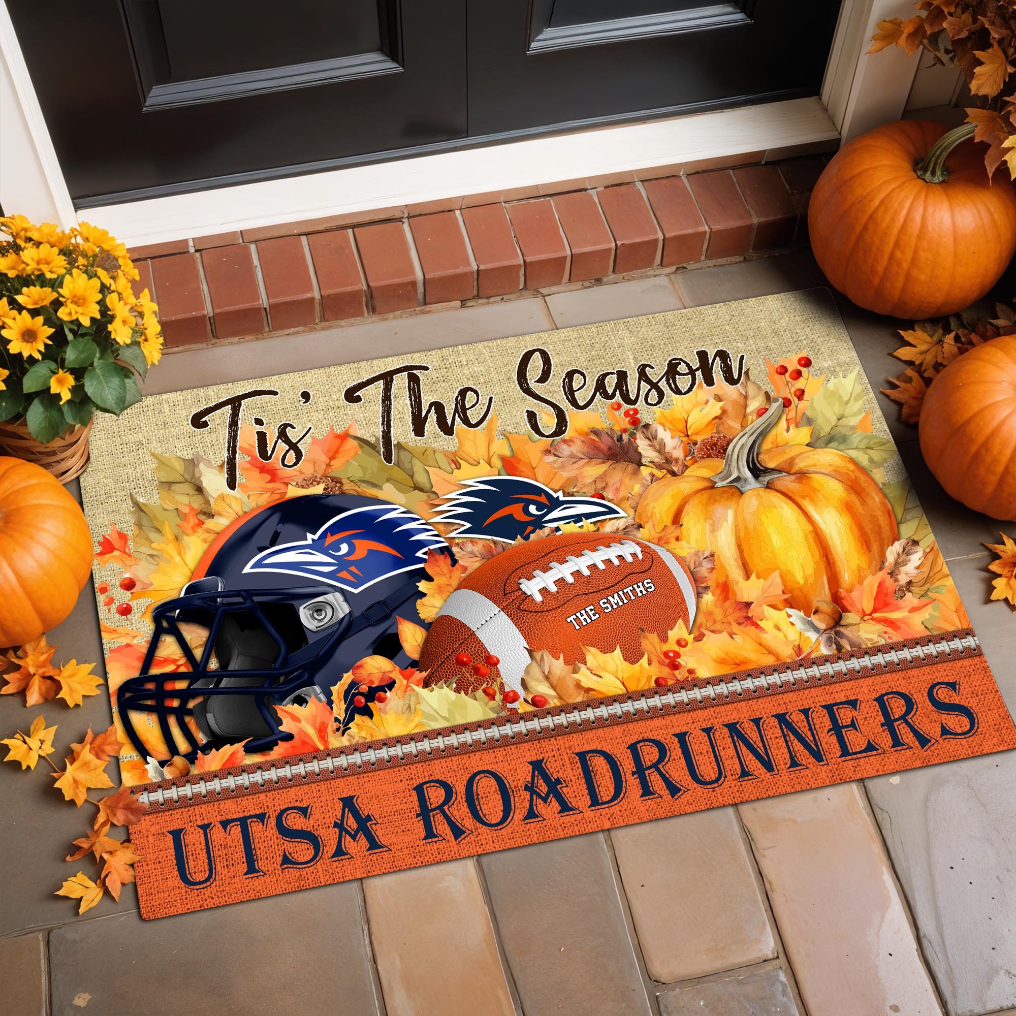 UTSA Roadrunners Team Doormat Custom Family Name, Doormat For Sport Fan, Fan Gifts, Home Decor ETRG-60971