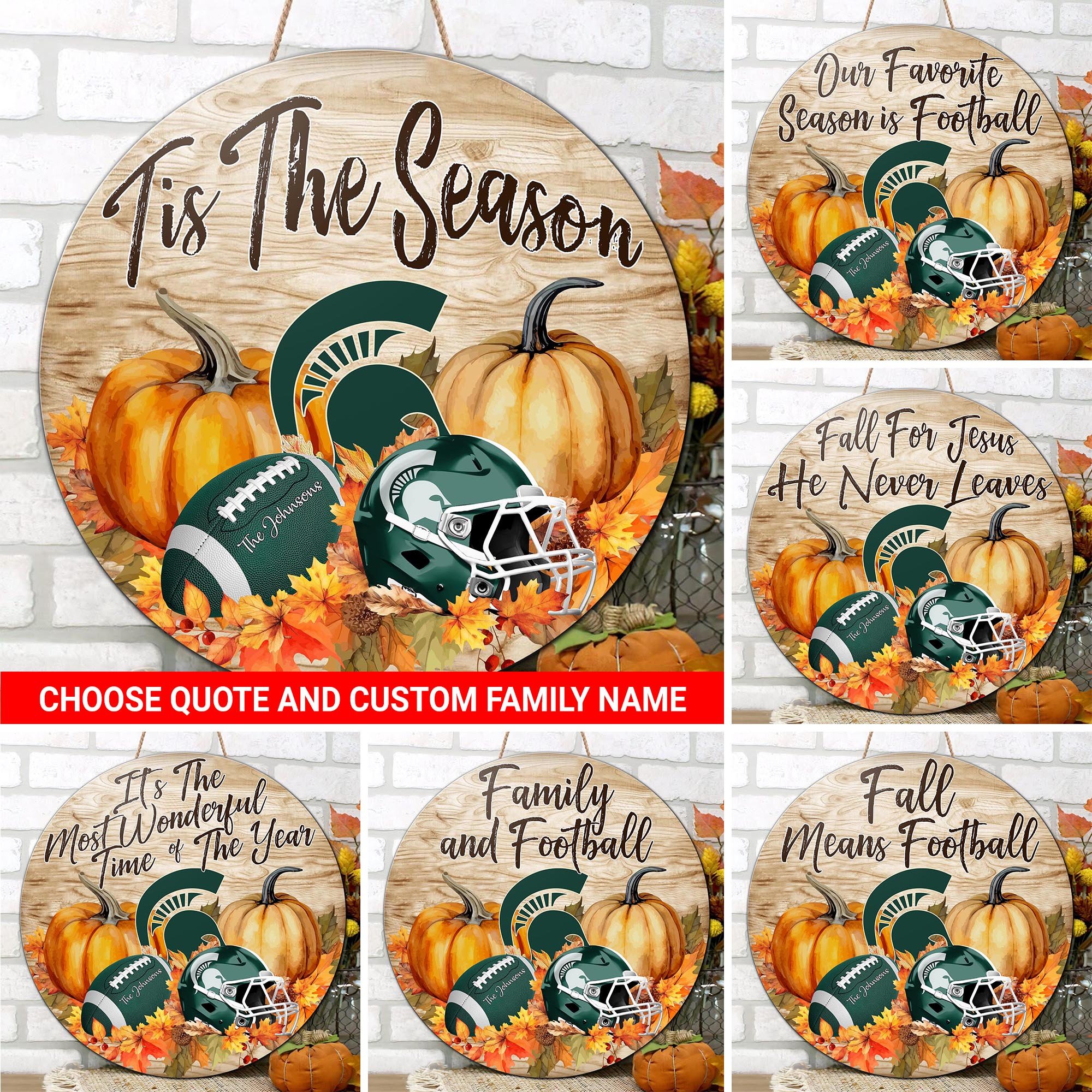 Michigan State Spartans Shape Wooden Sign Custom Your Family Name And Choose Your Quotes,, Sport Gifts, Home Decor ETRG-61040