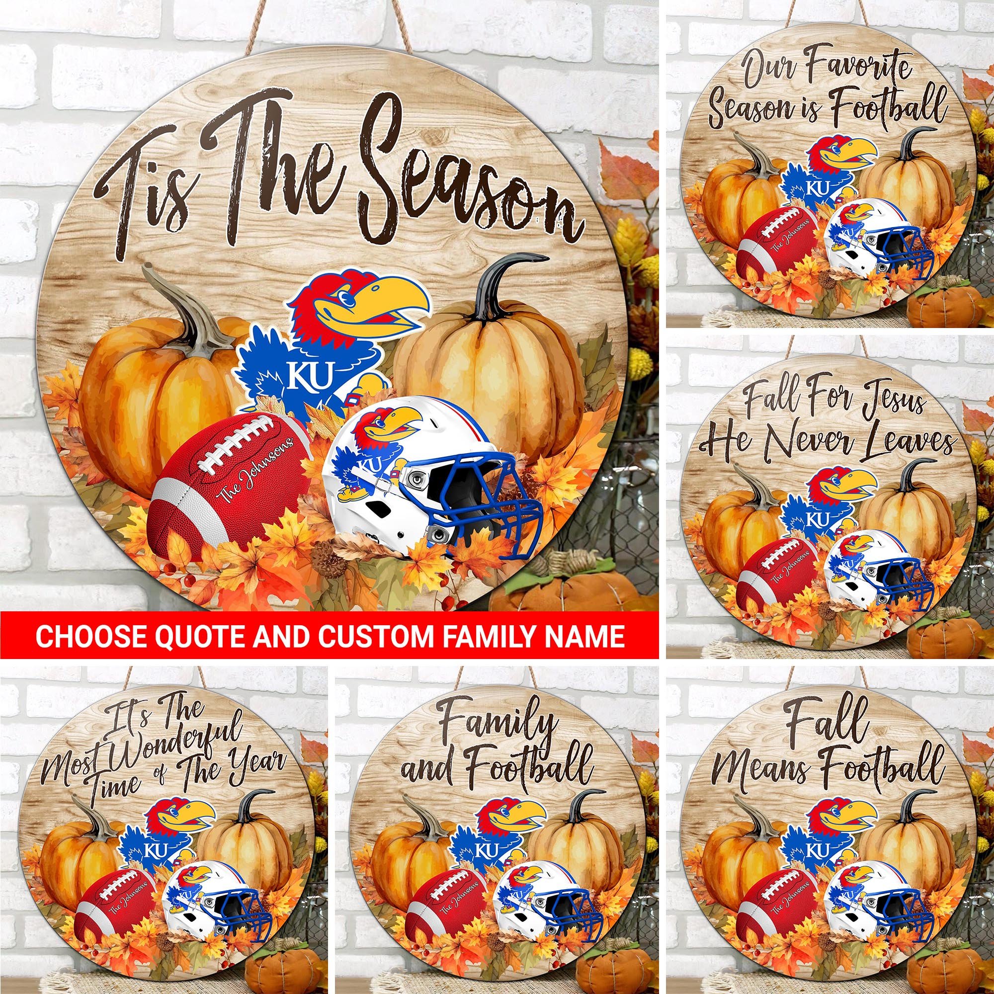 Kansas Jayhawks Shape Wooden Sign Custom Your Family Name And Choose Your Quotes,, Sport Gifts, Home Decor ETRG-61040