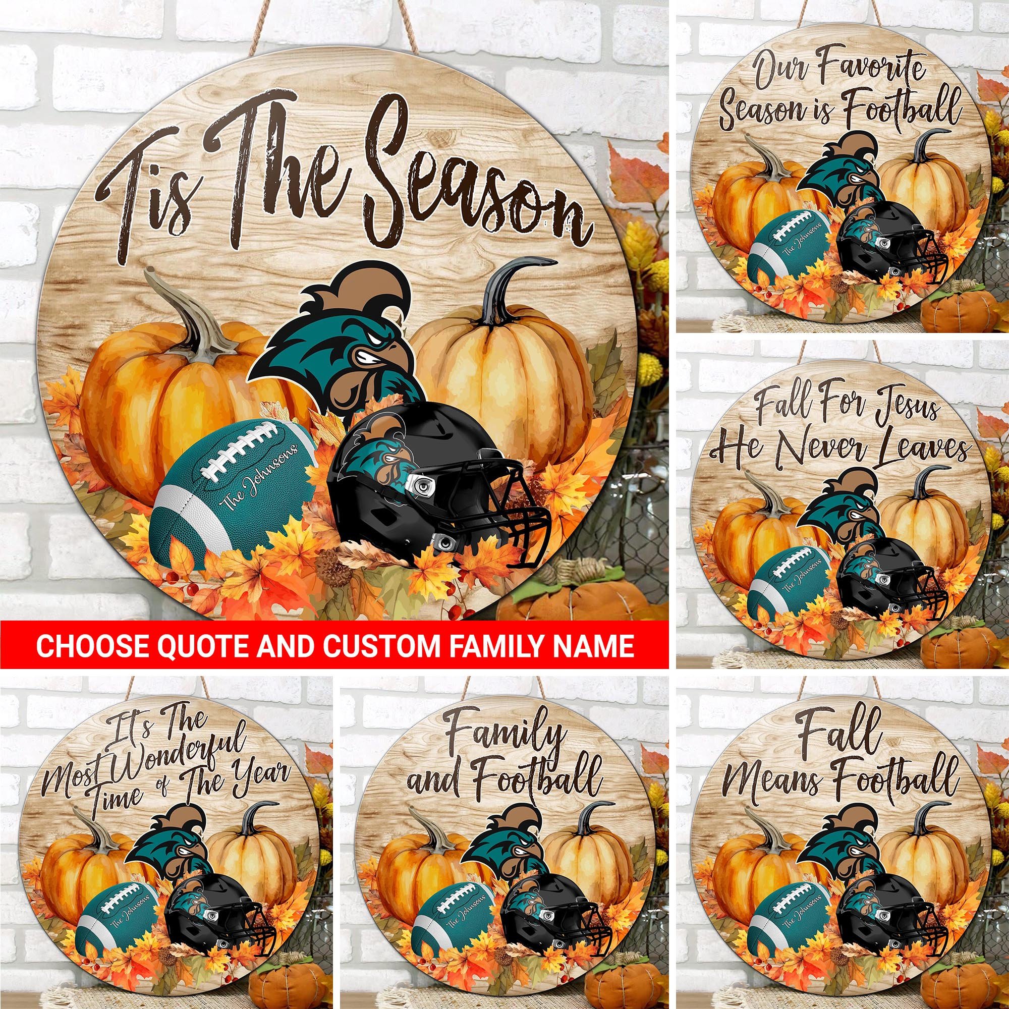 Coastal Carolina Chanticleers Shape Wooden Sign Custom Your Family Name And Choose Your Quotes,, Sport Gifts, Home Decor ETRG-61040