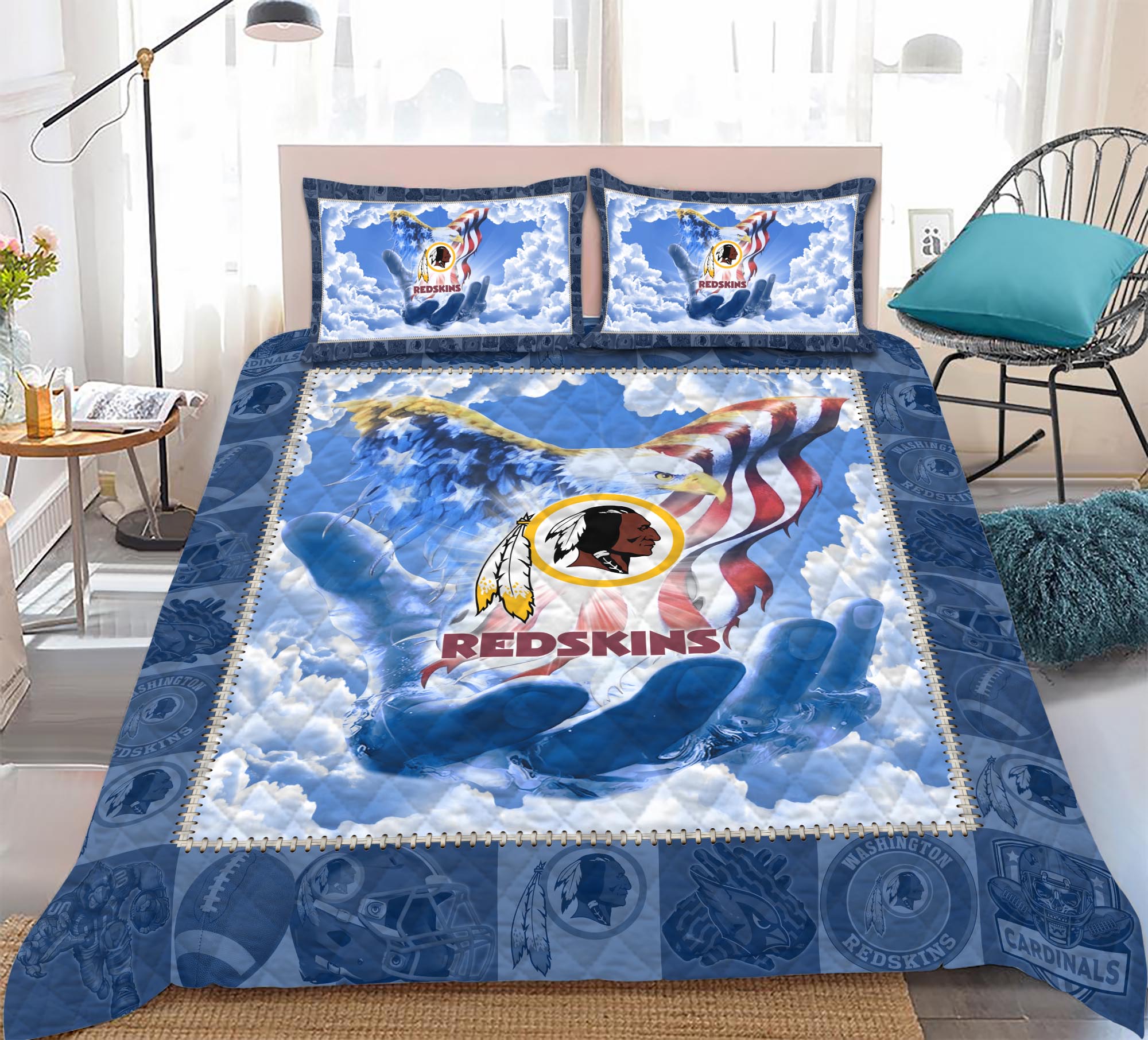 Washington Redskins Bedding Set, Sport Bedding Set, Gift For Sport Fans ETRG-60968