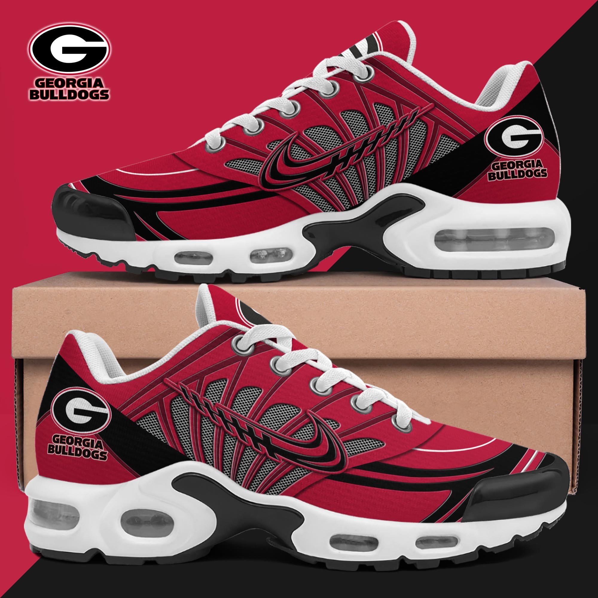 02 Georgia Bulldogs TN Shoes Custom Name, Sport Shoes For Fan, Fan Gifts ETRG-61135