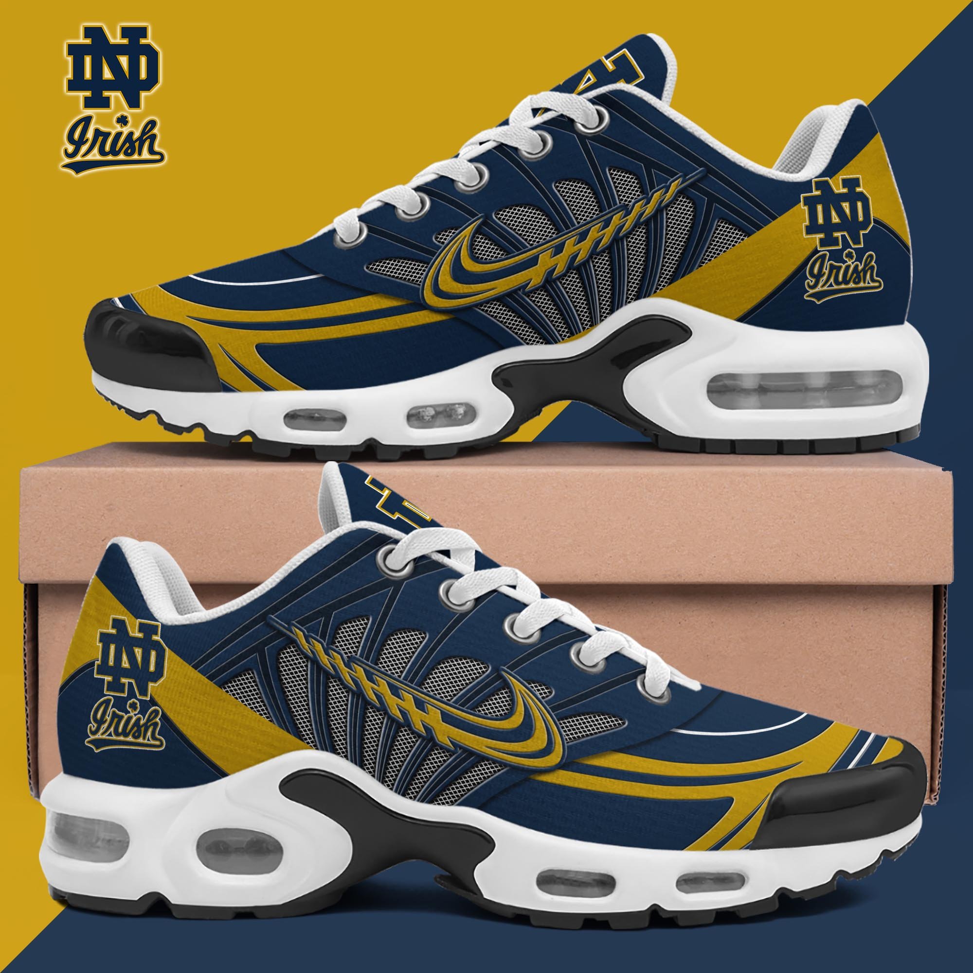 10 Notre Dame Fighting Irish TN Shoes Custom Name, Sport Shoes For Fan, Fan Gifts ETRG-61135