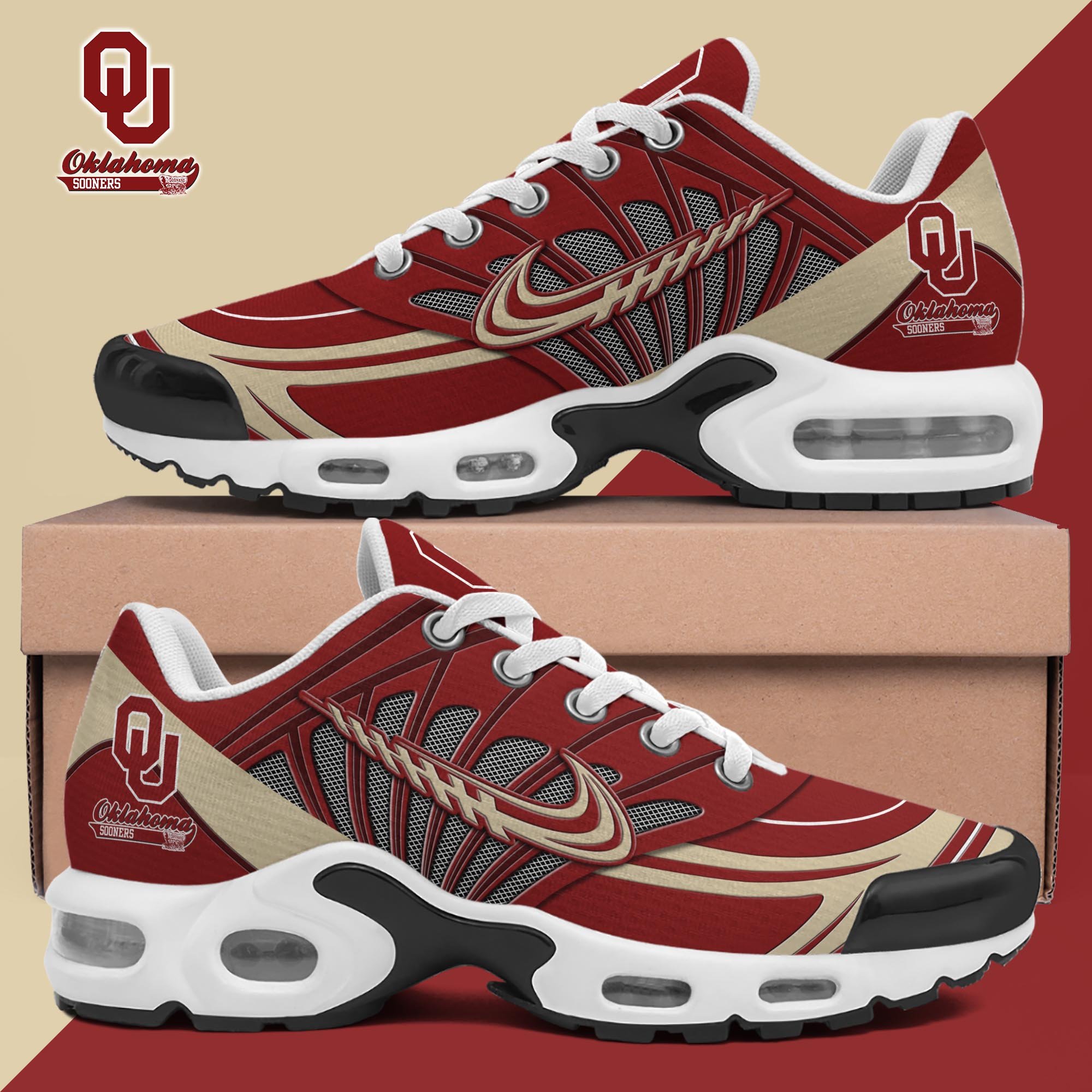 04 Oklahoma Sooners TN Shoes Custom Name, Sport Shoes For Fan, Fan Gifts ETRG-61135