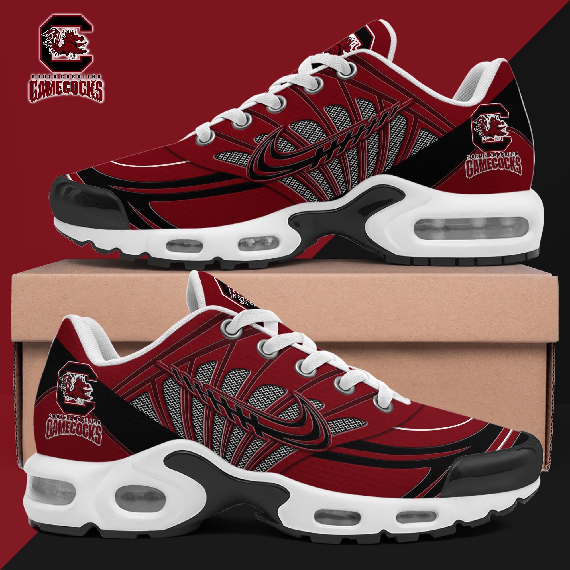 09 South Carolina Gamecocks TN Shoes Custom Name, Sport Shoes For Fan, Fan Gifts ETRG-61135