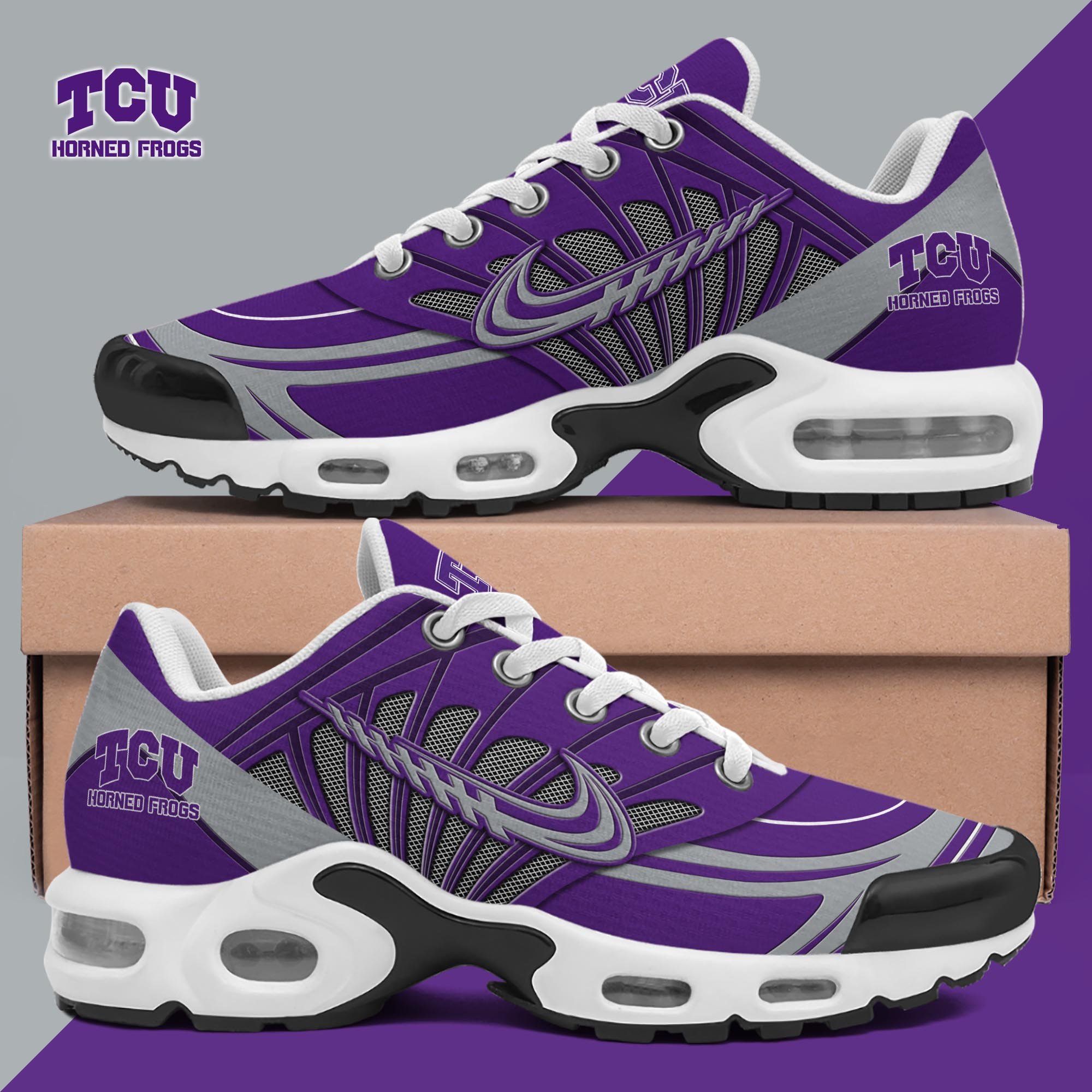 TCU Horned Frogs TN Shoes Custom Name, Sport Shoes For Fan, Fan Gifts ETRG-61135